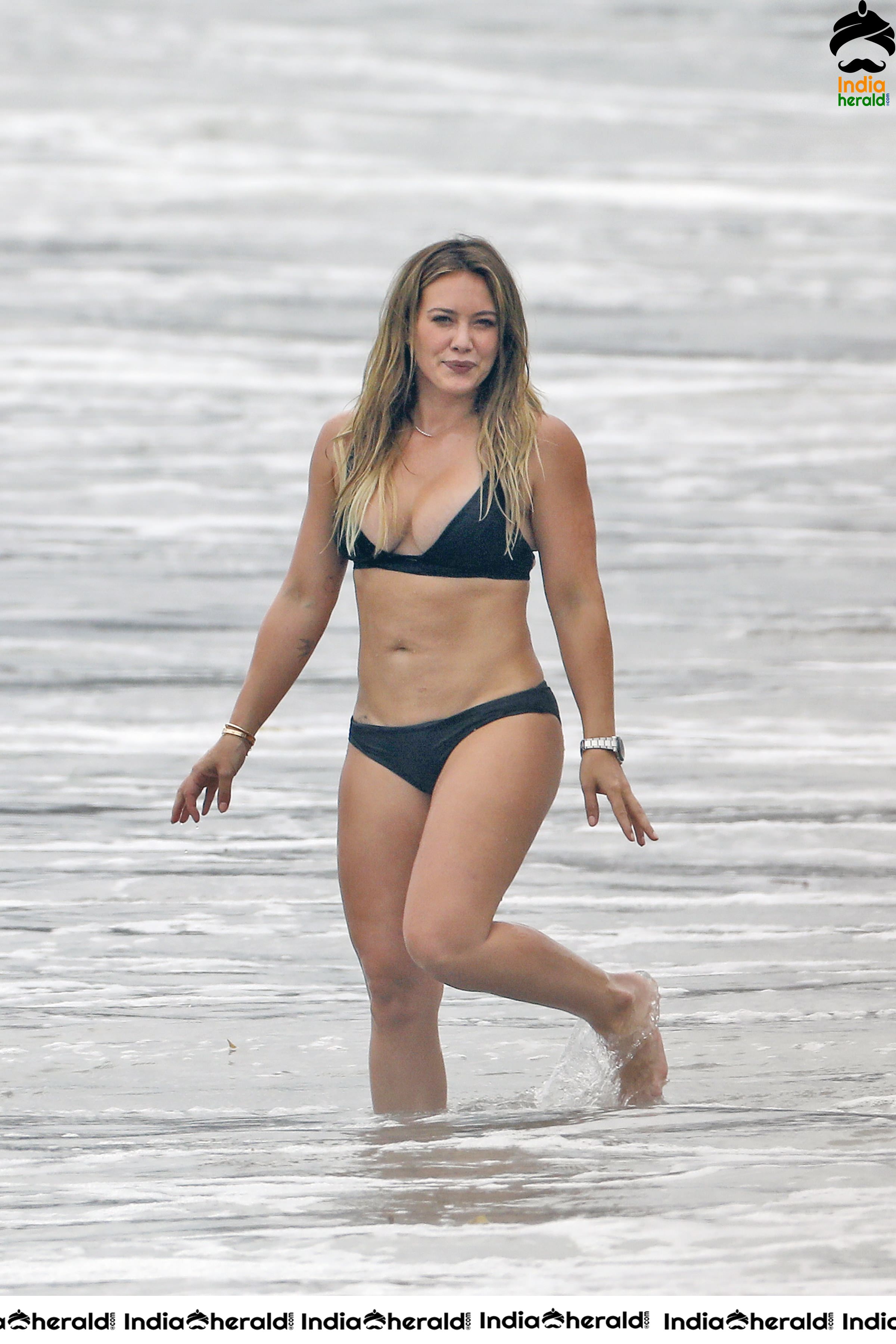 Hilary Duff Wearing a Bikini at a Beach in Malibu