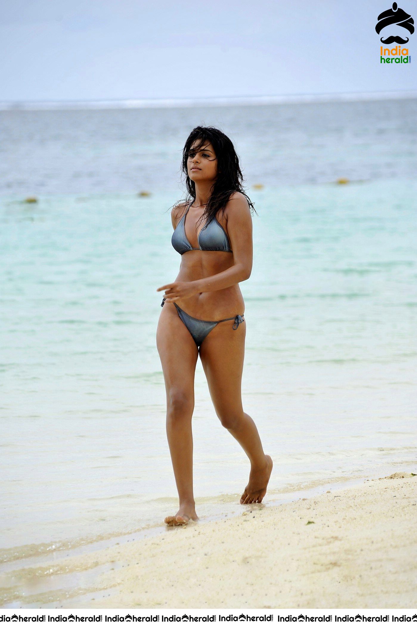 Hot HD Shraddha Das Two Piece Bikini Stills Set 1