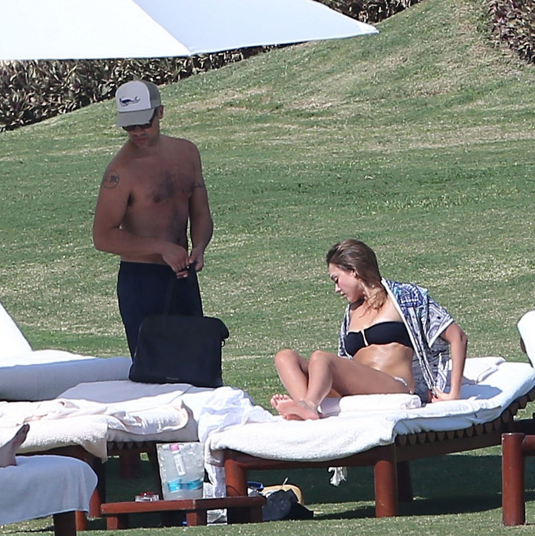 Jessica Alba Spotted In A Bikini With Her Husband