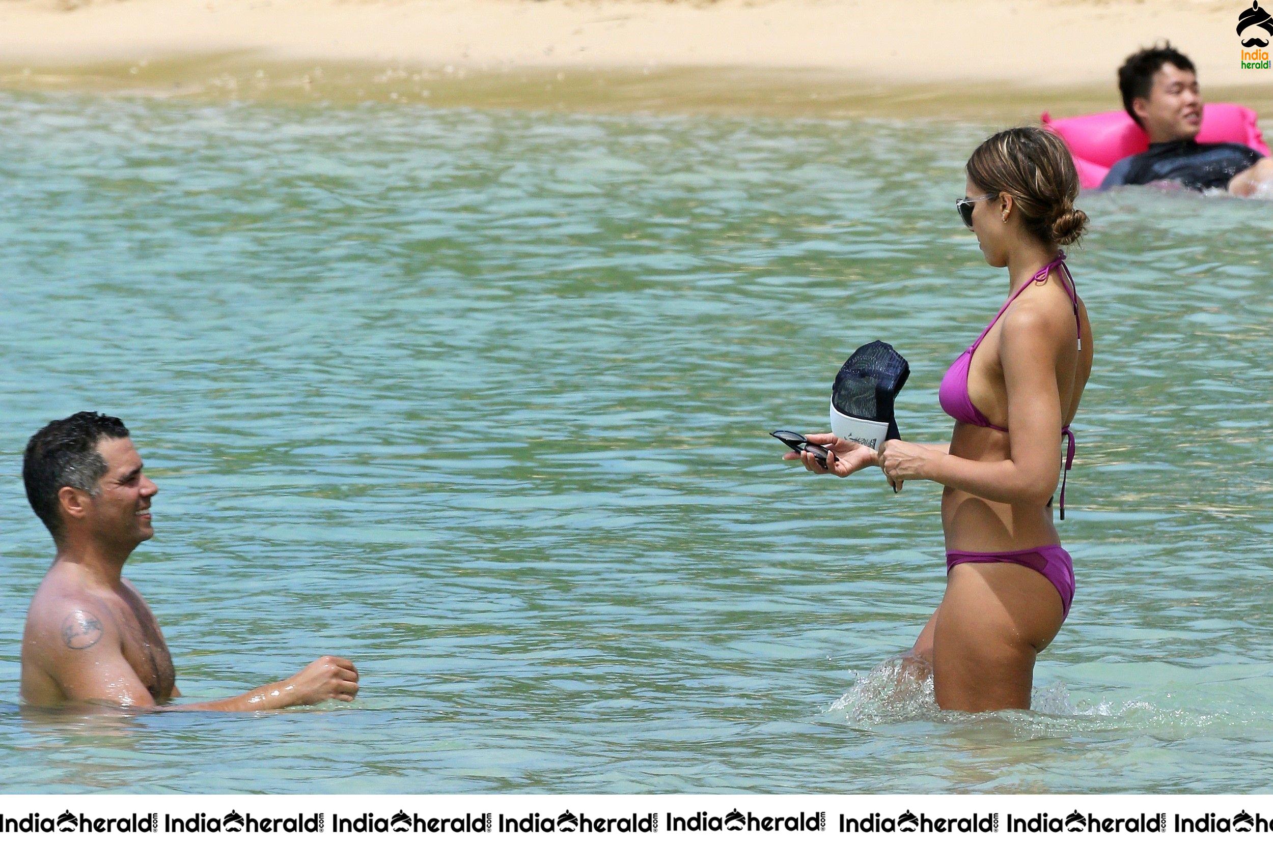 Jessica Alba Wears Purple Bikini While Vacationing in Hawaii Set 2