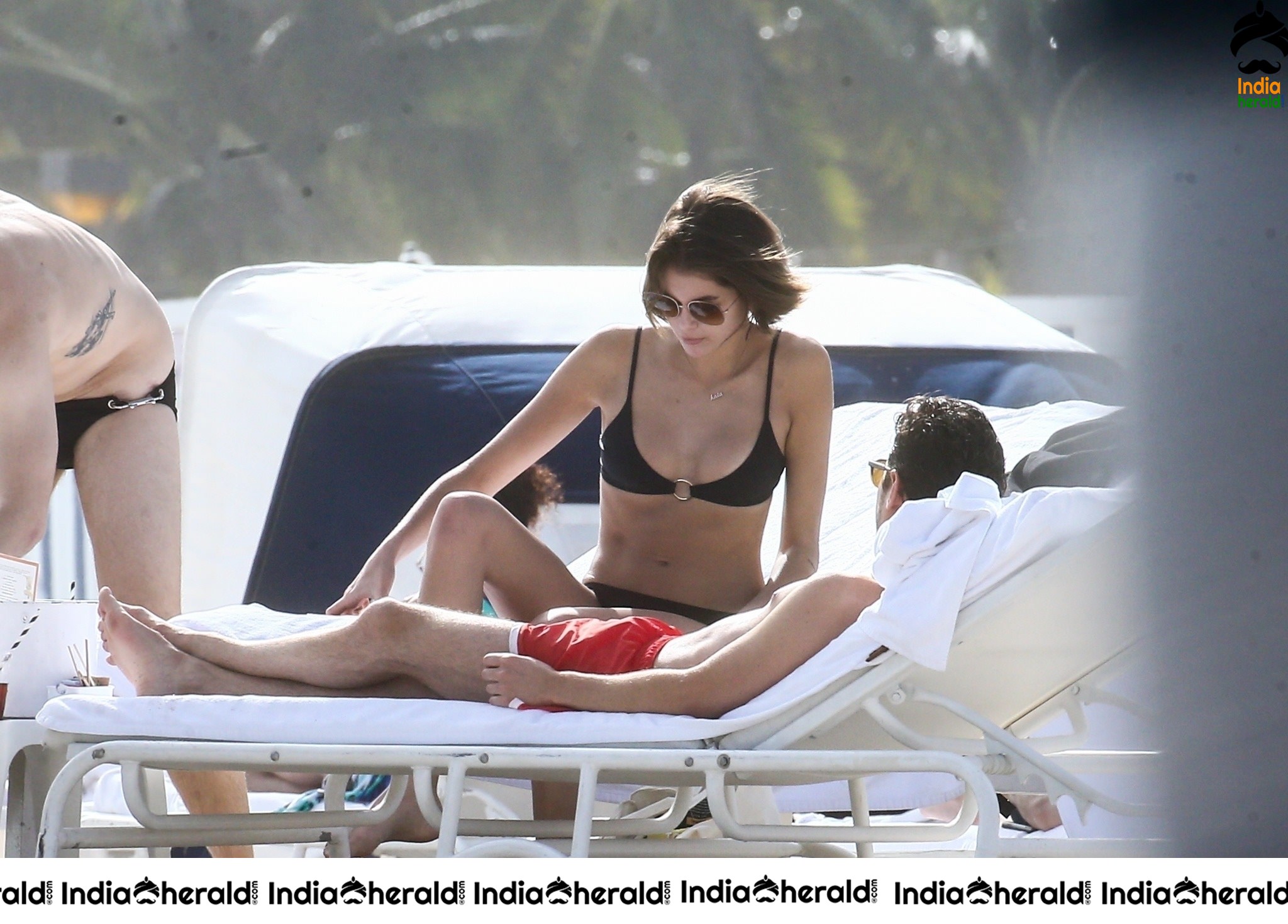Kaia Gerber in a Bikini at a Beach in Miami Set 4