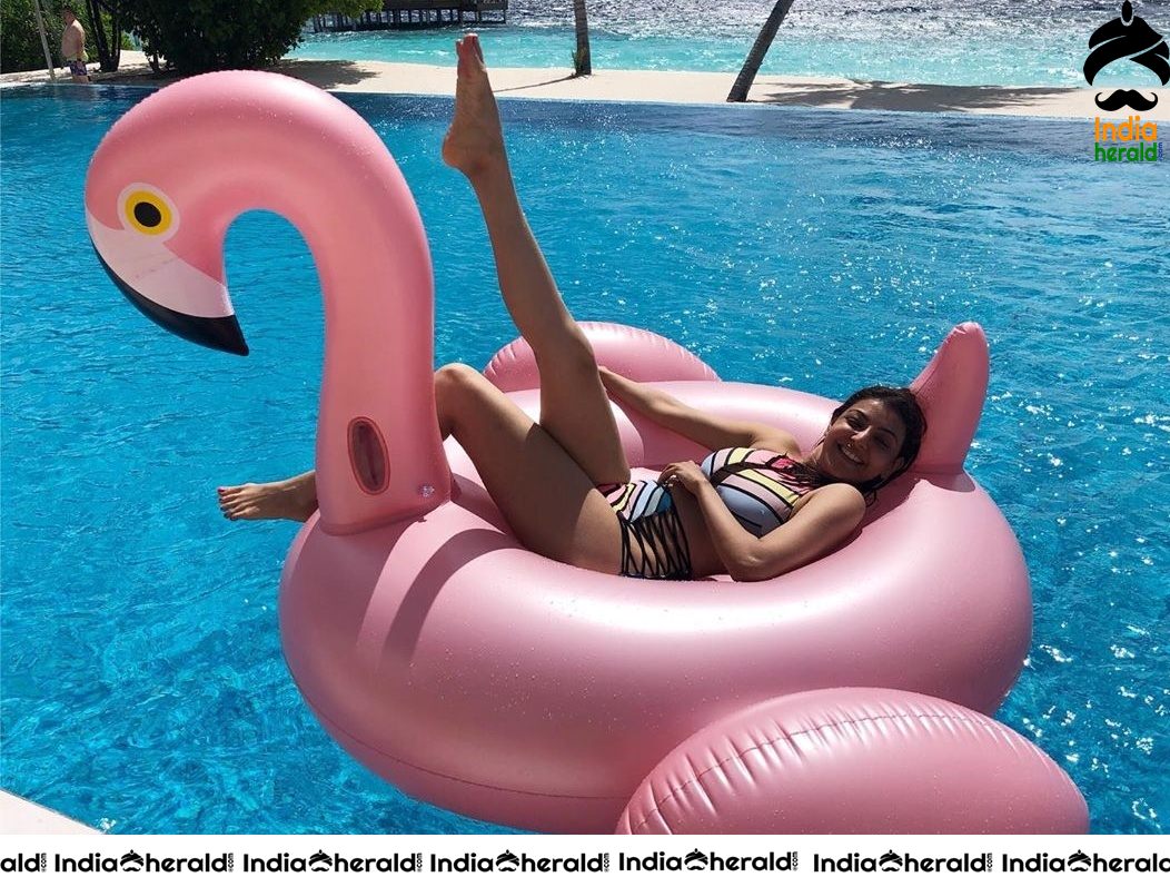 Kajal Aggarwal Caught in Bikini Throwback Hottest Photos