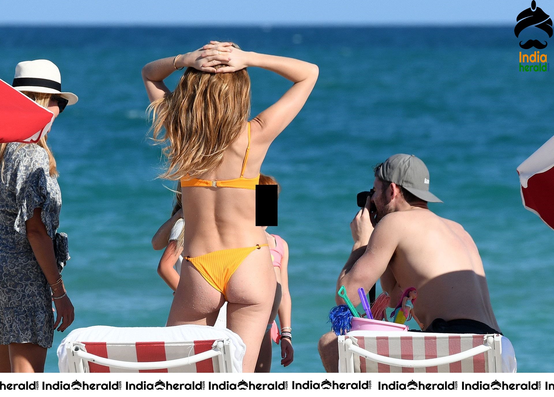 Kate Bock Wearing a bikini on the beach in Miami