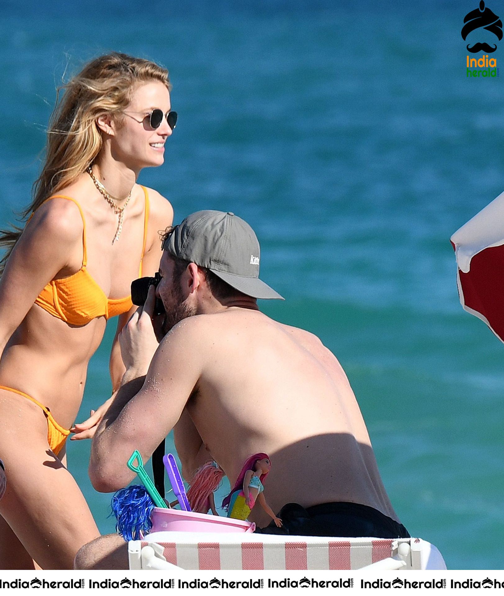 Kate Bock Wearing a bikini on the beach in Miami