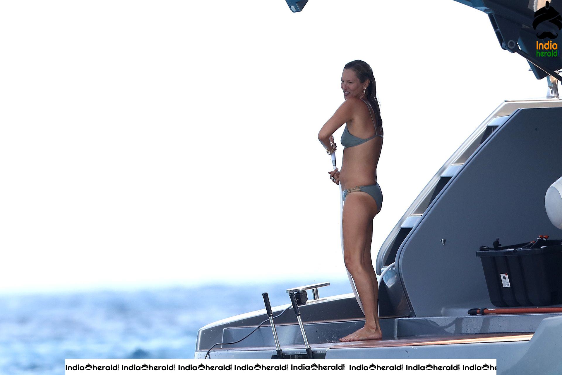 Kate Moss was caught in Bikini during her vacation in Europe Set 1