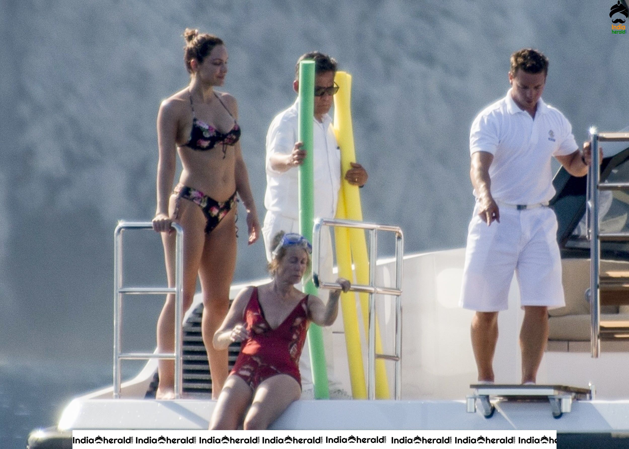 Katharine McPhee in a Bikini on a Yacht in Capri Set 1