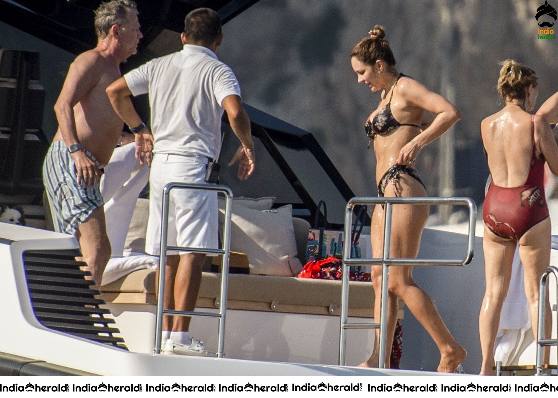 Katharine McPhee in a Bikini on a Yacht in Capri Set 1