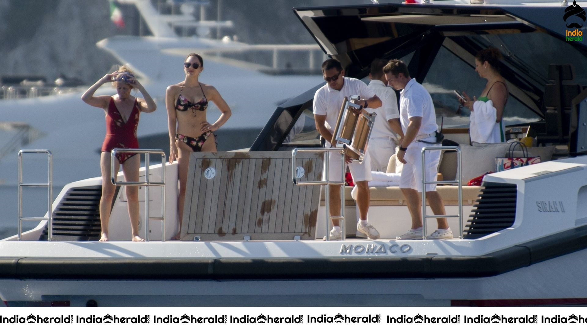 Katharine McPhee in a Bikini on a Yacht in Capri Set 1