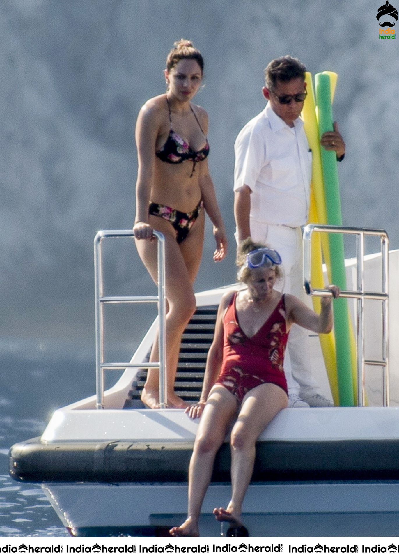 Katharine McPhee in a Bikini on a Yacht in Capri Set 1