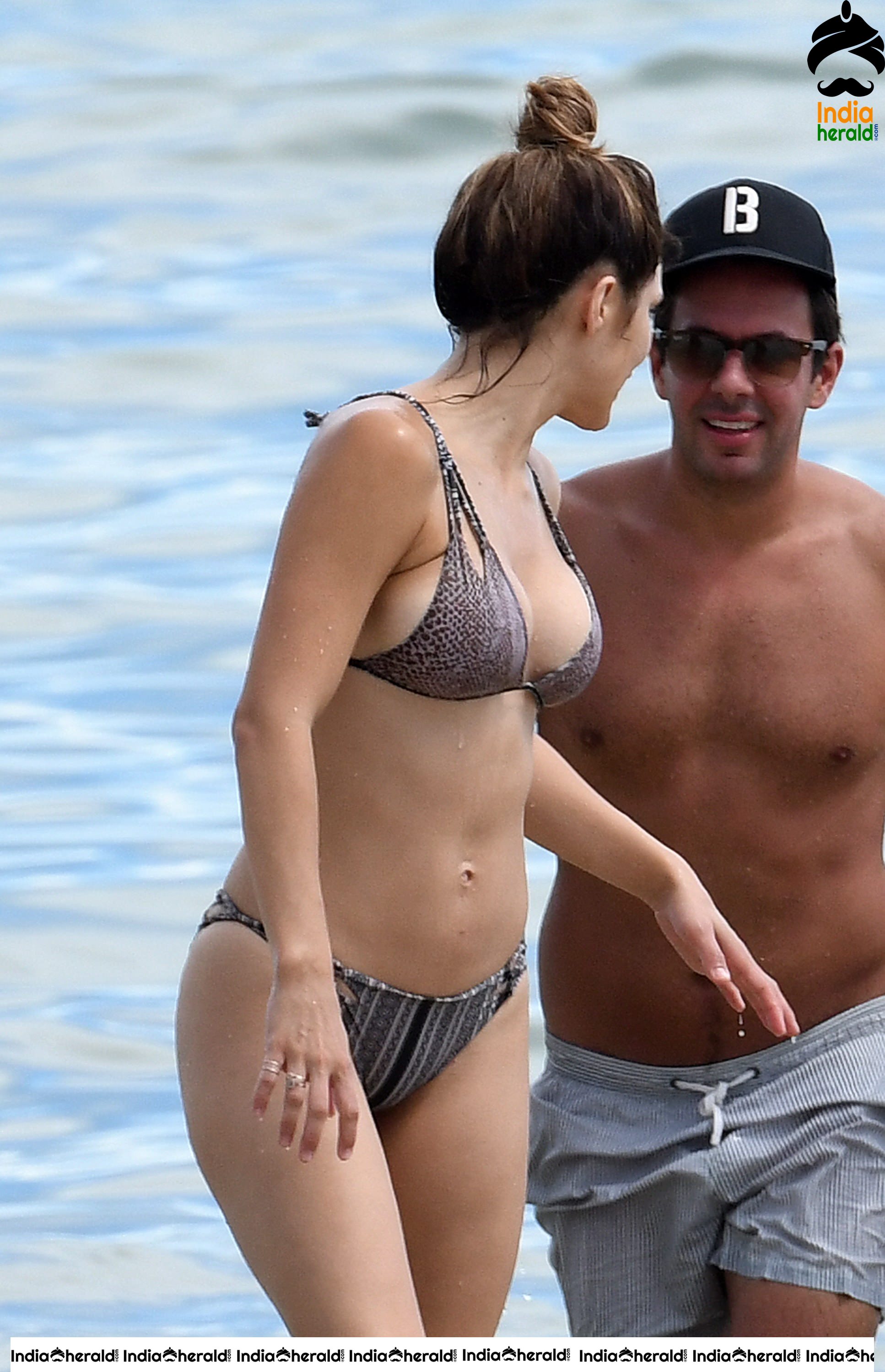 Katharine McPhee Wearing a Bikini at a Beach in Miami Set 1