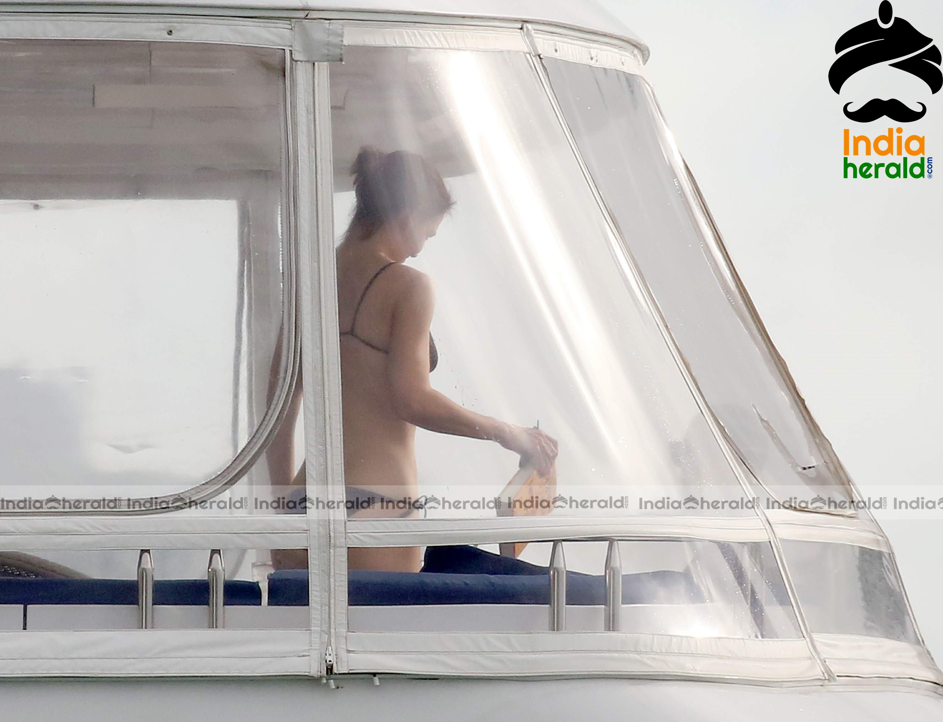 Katie Holmes Caught in Bikini in a Luxury Yacht at Miami Set 1