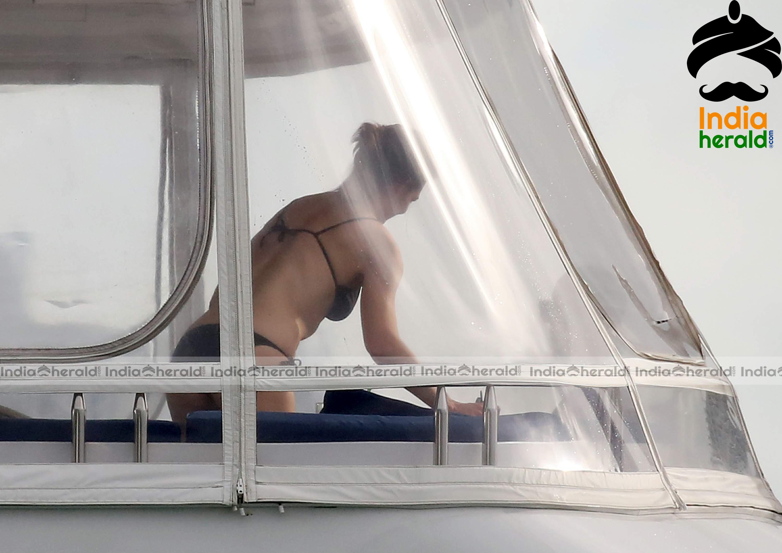 Katie Holmes Caught in Bikini in a Luxury Yacht at Miami Set 1