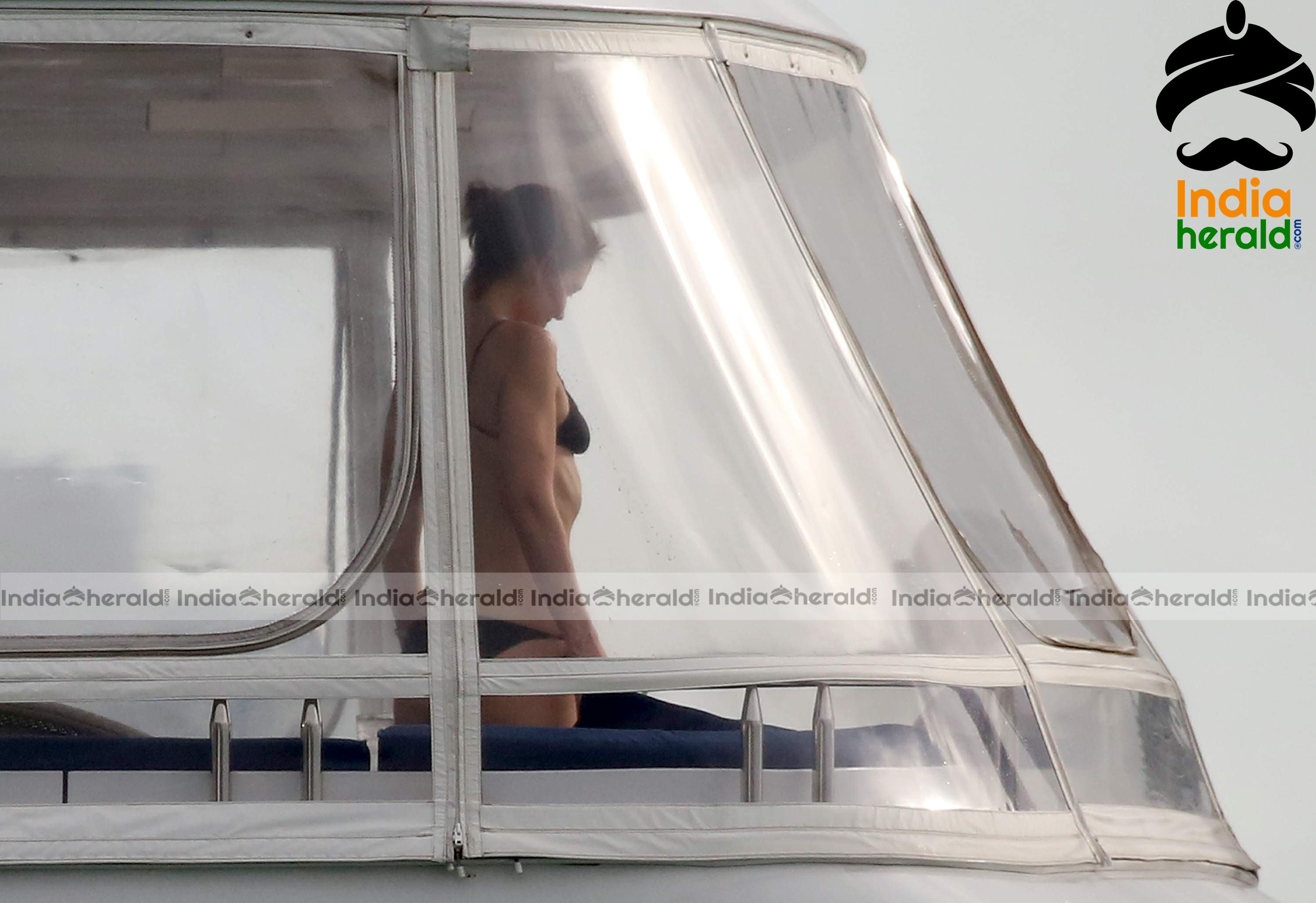 Katie Holmes Caught in Bikini in a Luxury Yacht at Miami Set 1