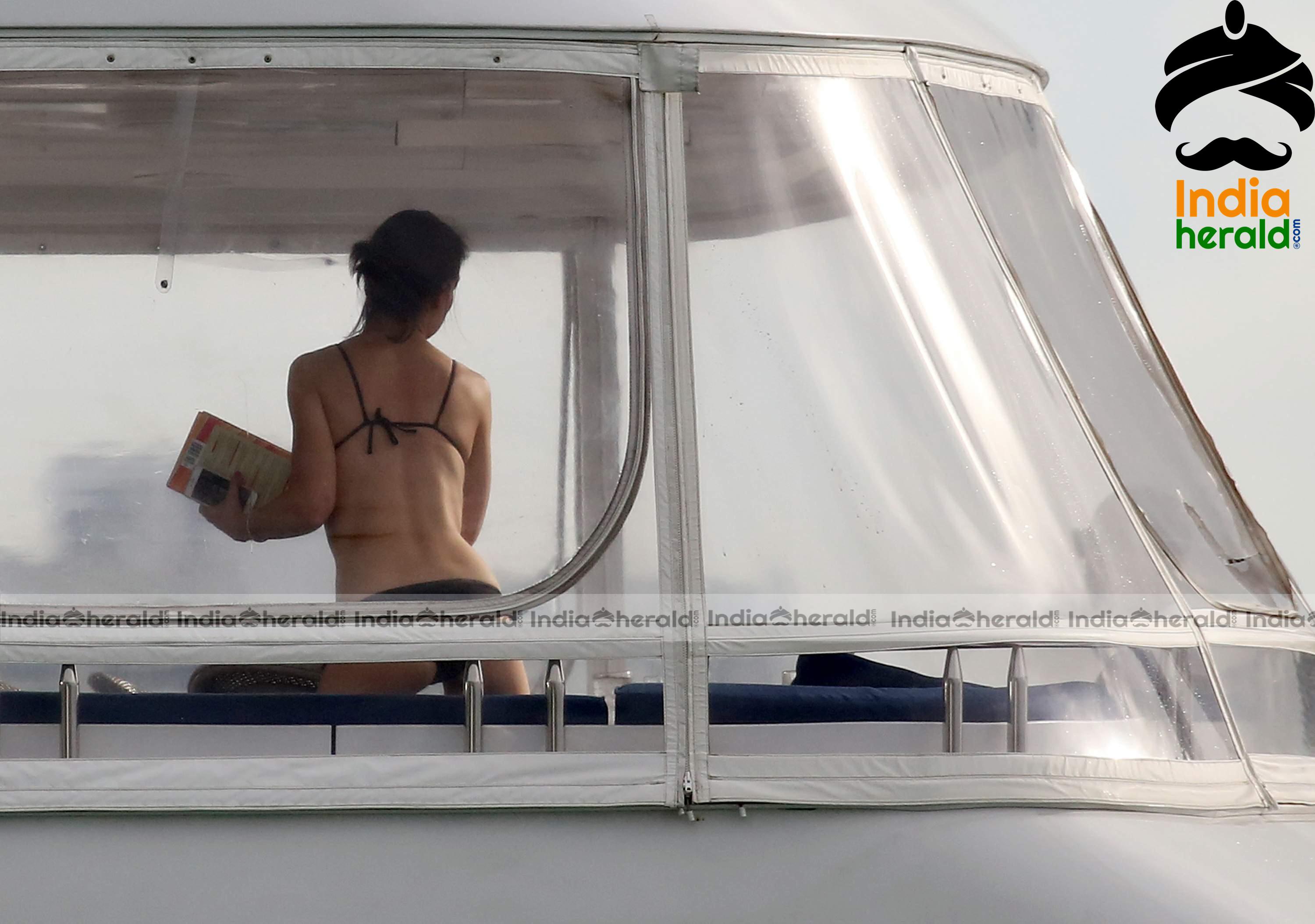 Katie Holmes Caught in Bikini in a Luxury Yacht at Miami Set 2