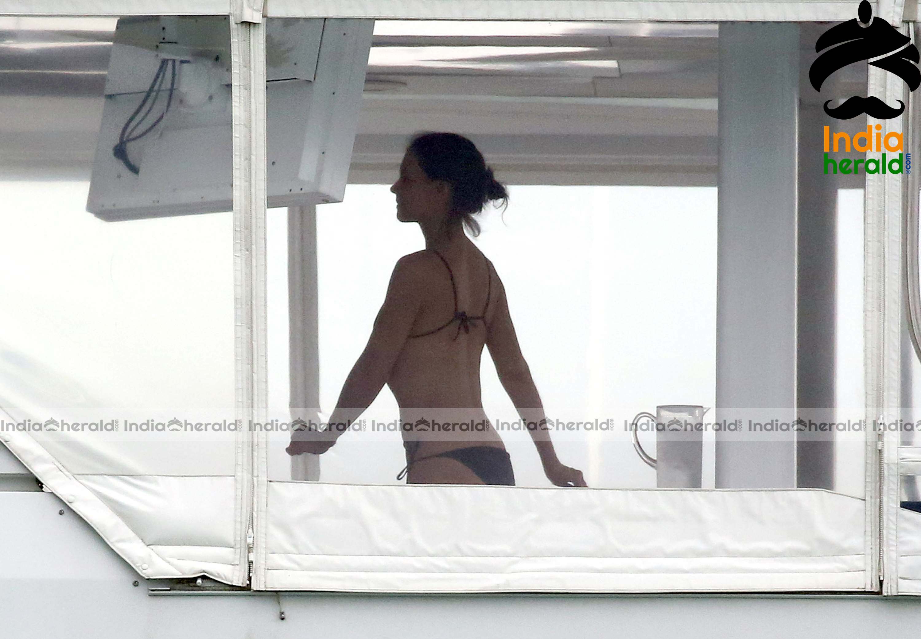 Katie Holmes Caught in Bikini in a Luxury Yacht at Miami Set 2