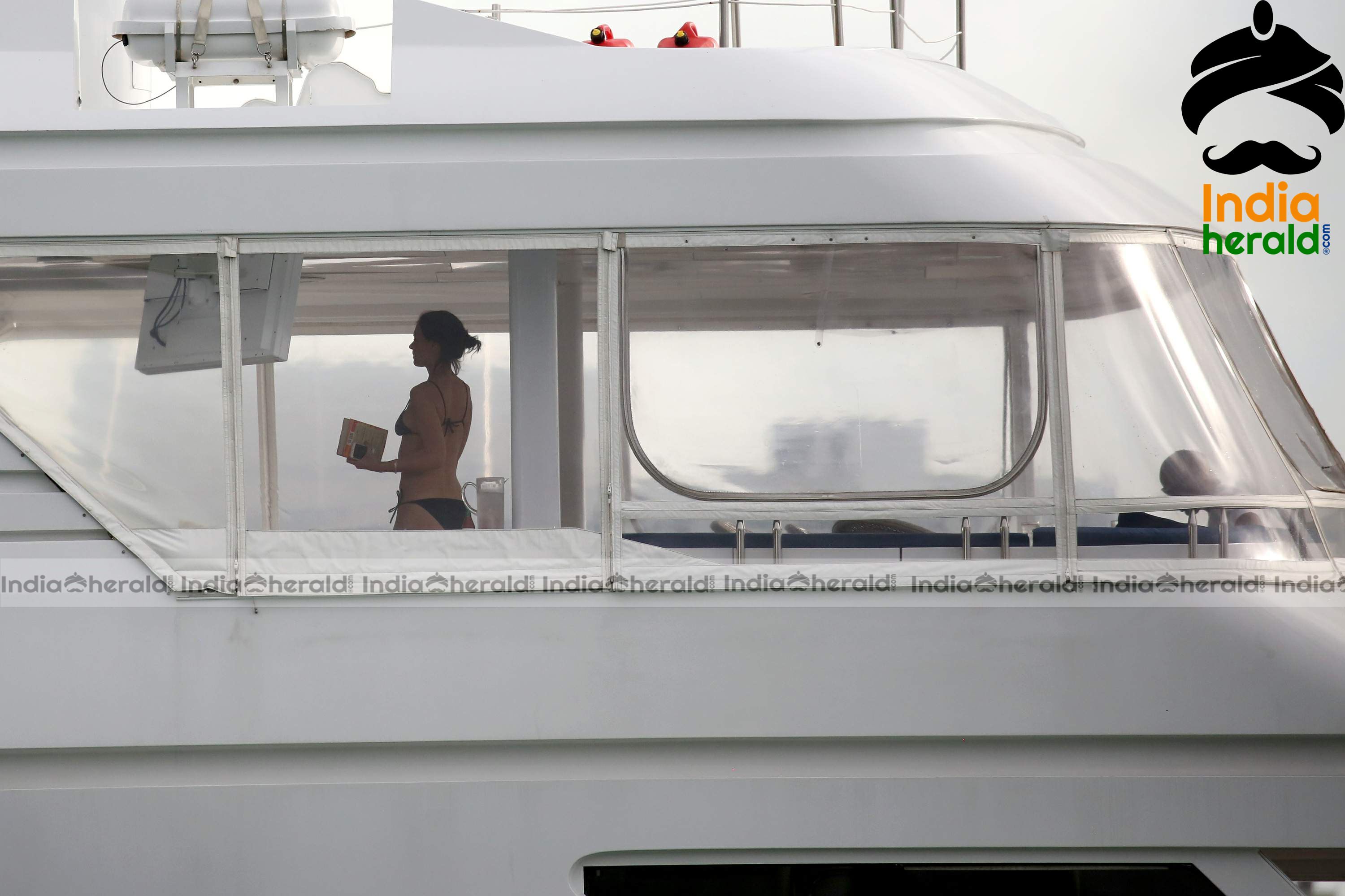 Katie Holmes Caught in Bikini in a Luxury Yacht at Miami Set 3