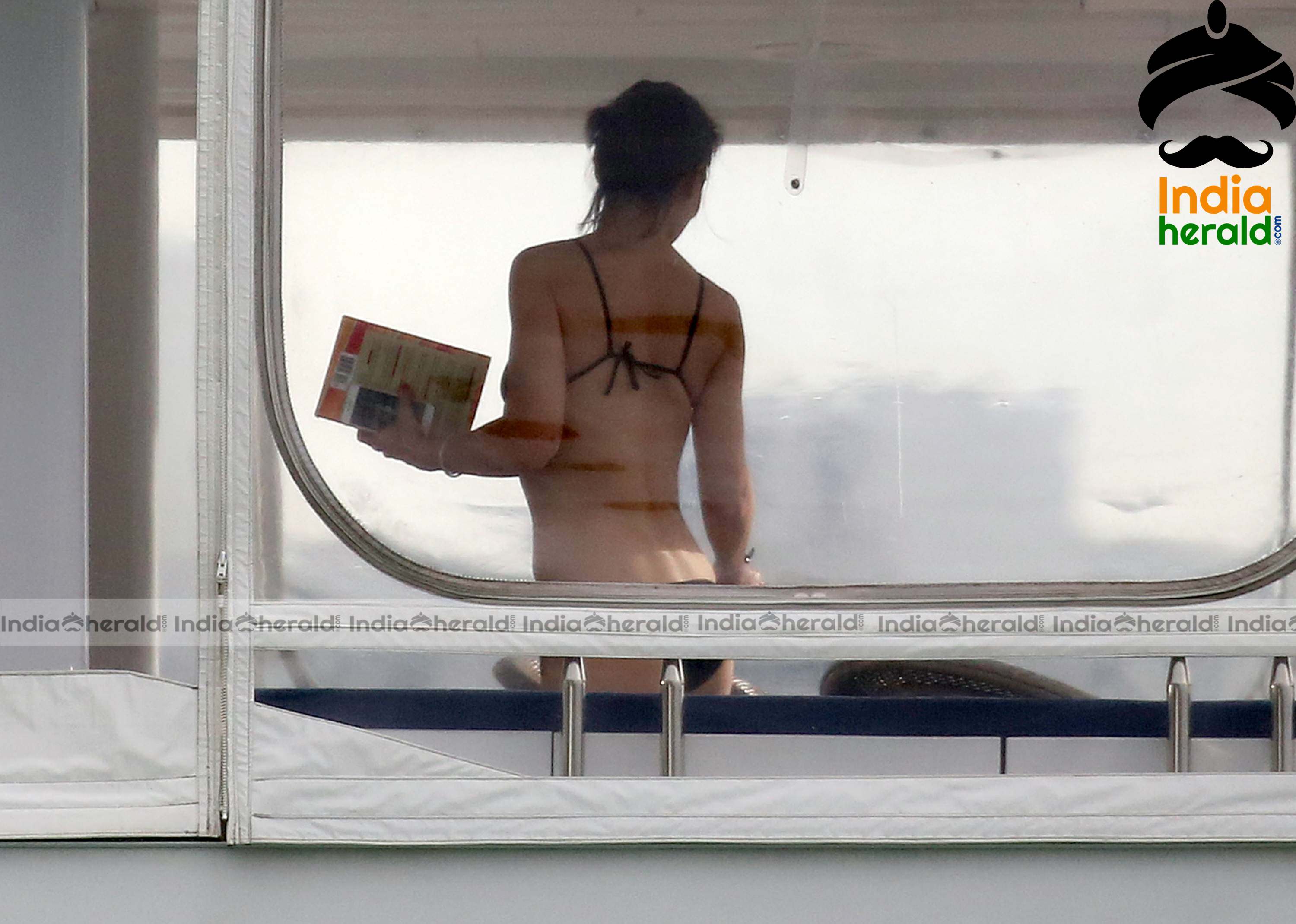 Katie Holmes Caught in Bikini in a Luxury Yacht at Miami Set 3