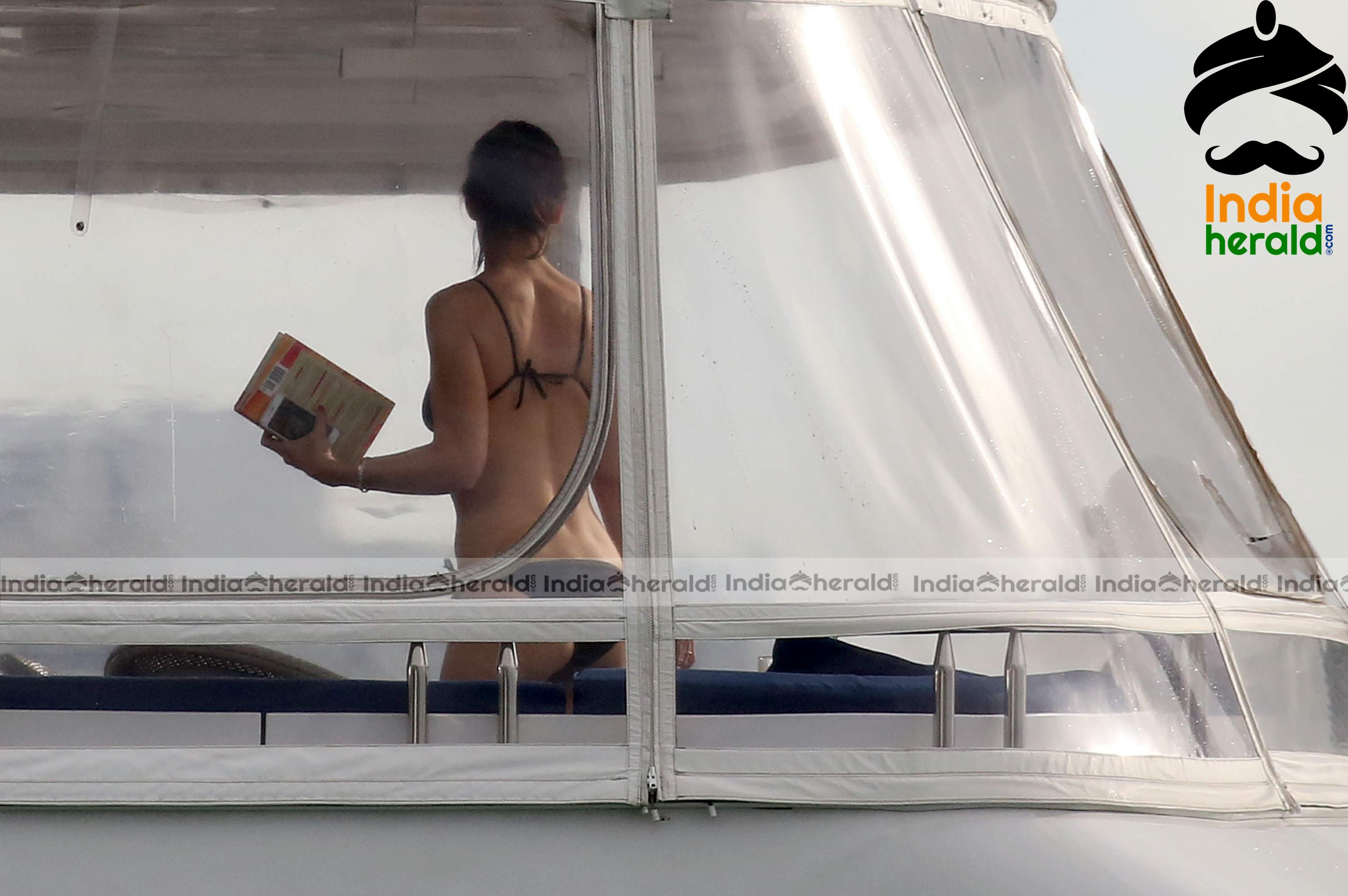 Katie Holmes Caught in Bikini in a Luxury Yacht at Miami Set 3