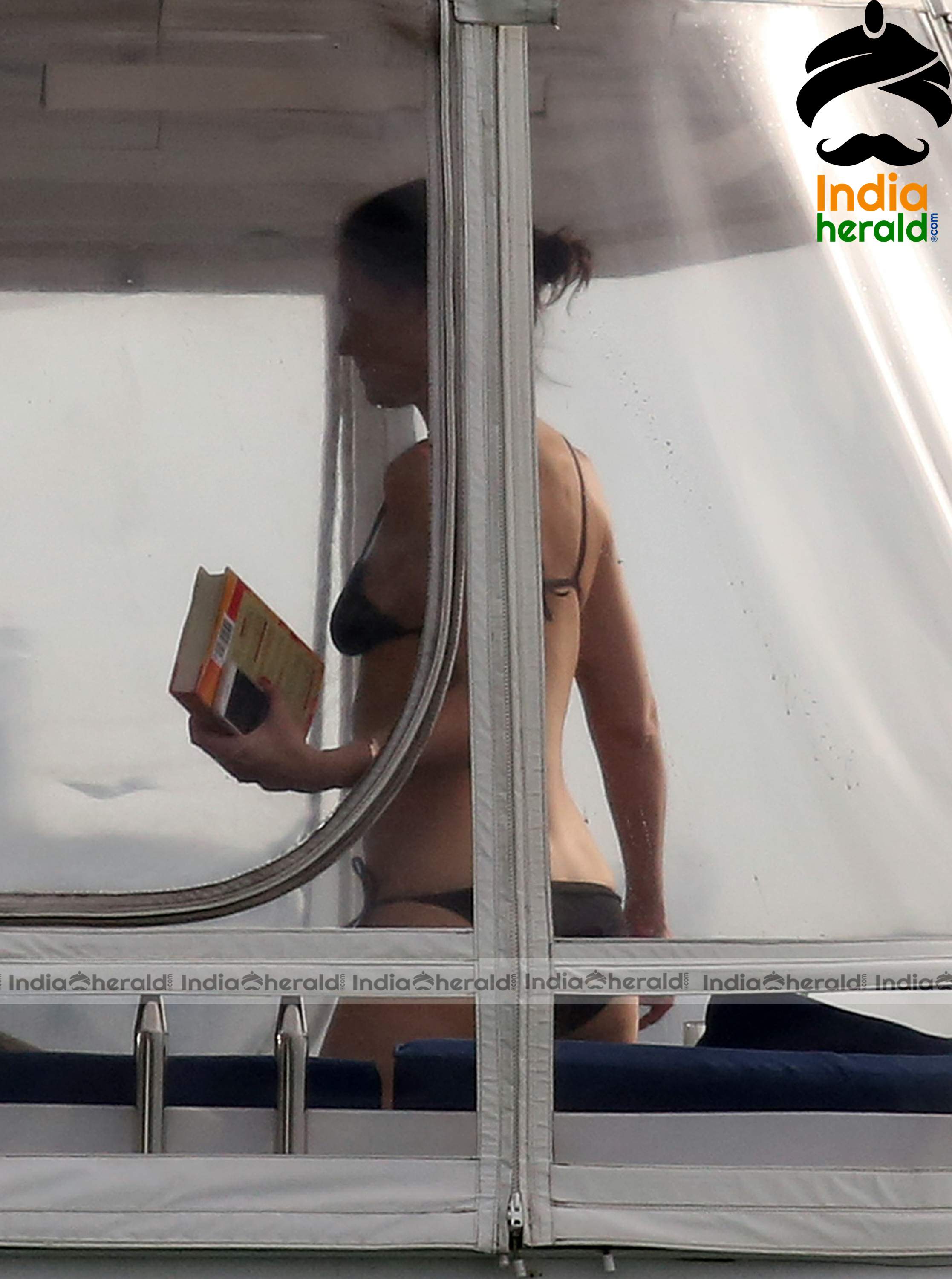 Katie Holmes Caught in Bikini in a Luxury Yacht at Miami Set 3