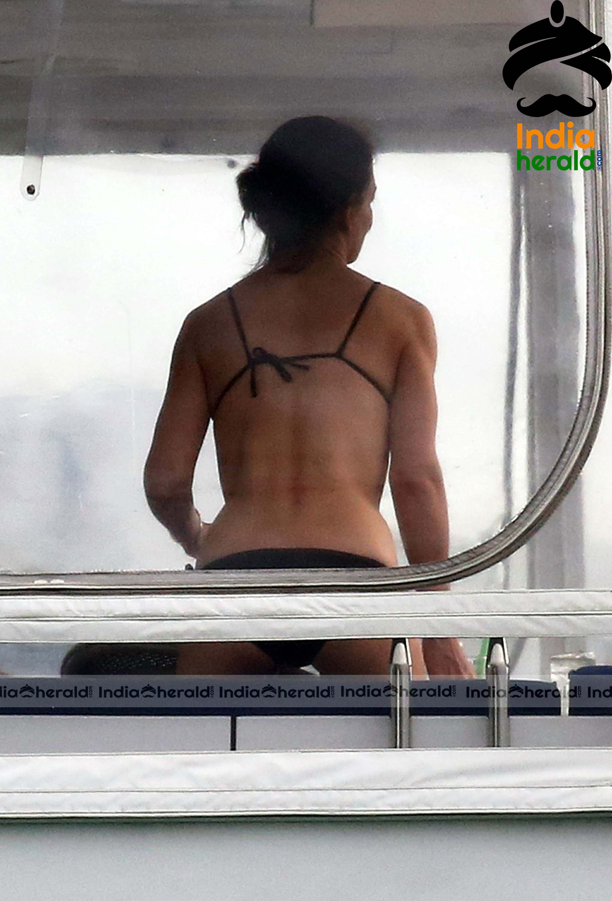 Katie Holmes Caught in Bikini in a Luxury Yacht at Miami Set 3