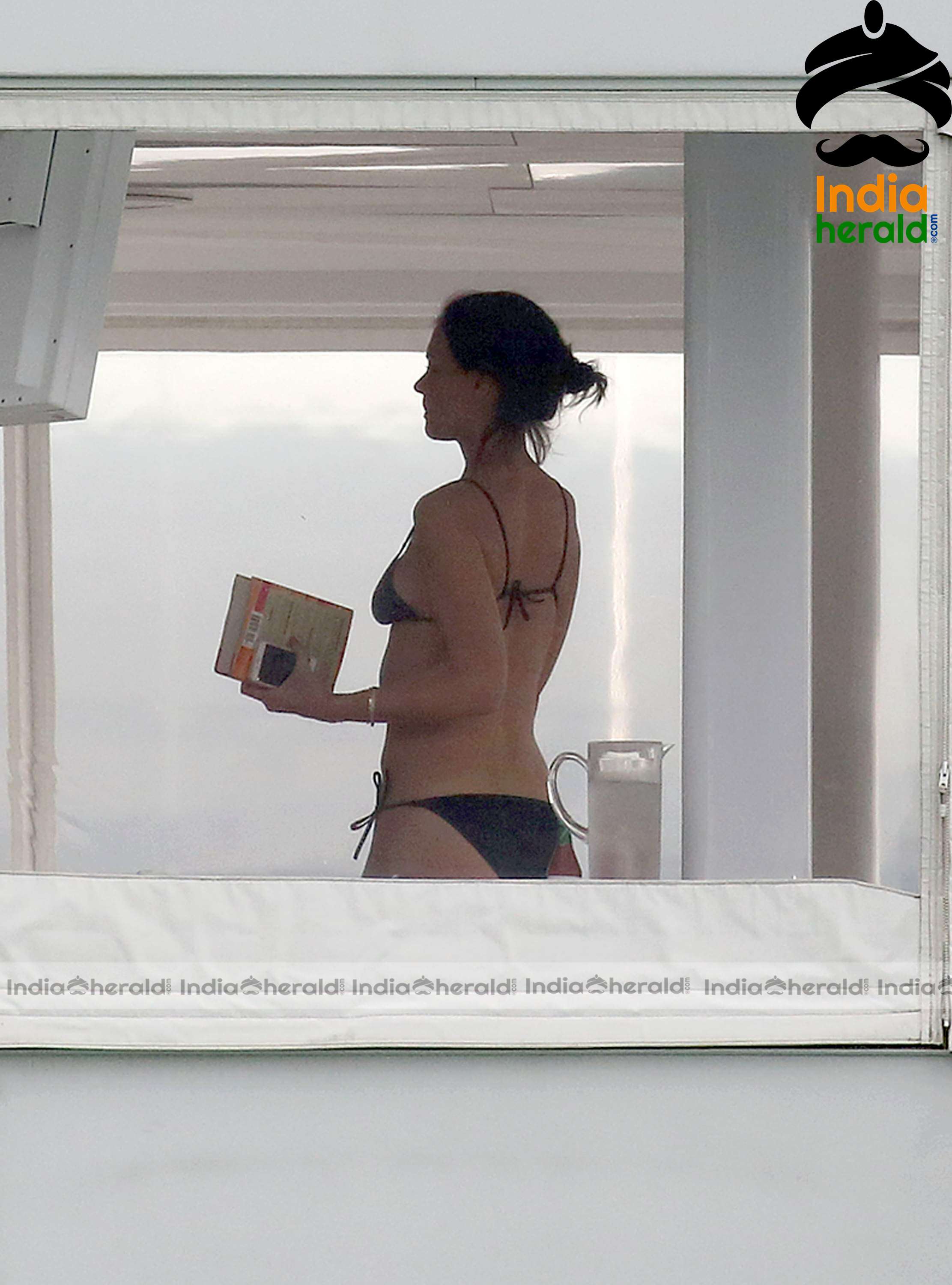 Katie Holmes Caught in Bikini in a Luxury Yacht at Miami Set 3