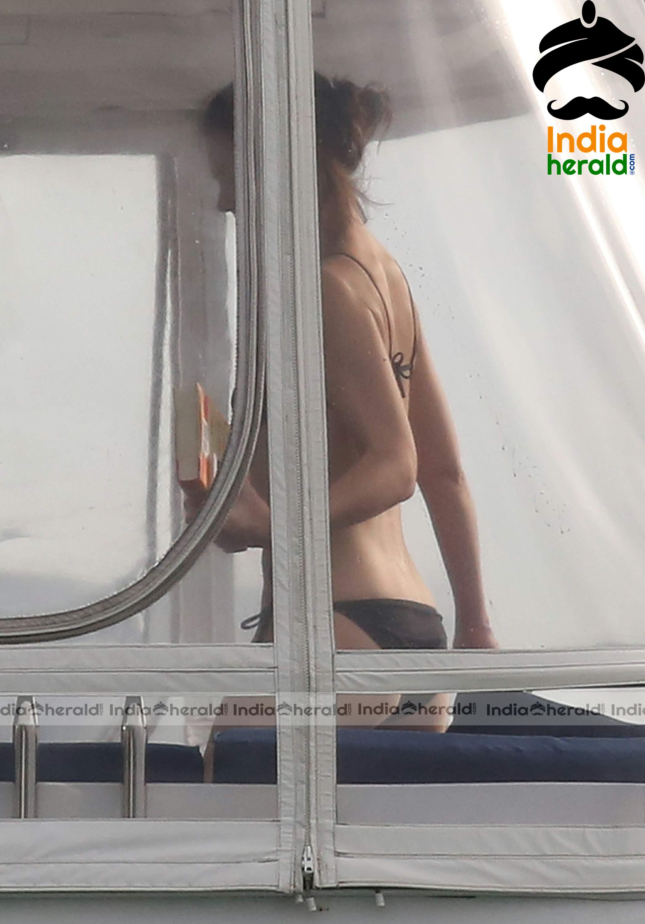 Katie Holmes Caught in Bikini in a Luxury Yacht at Miami Set 3