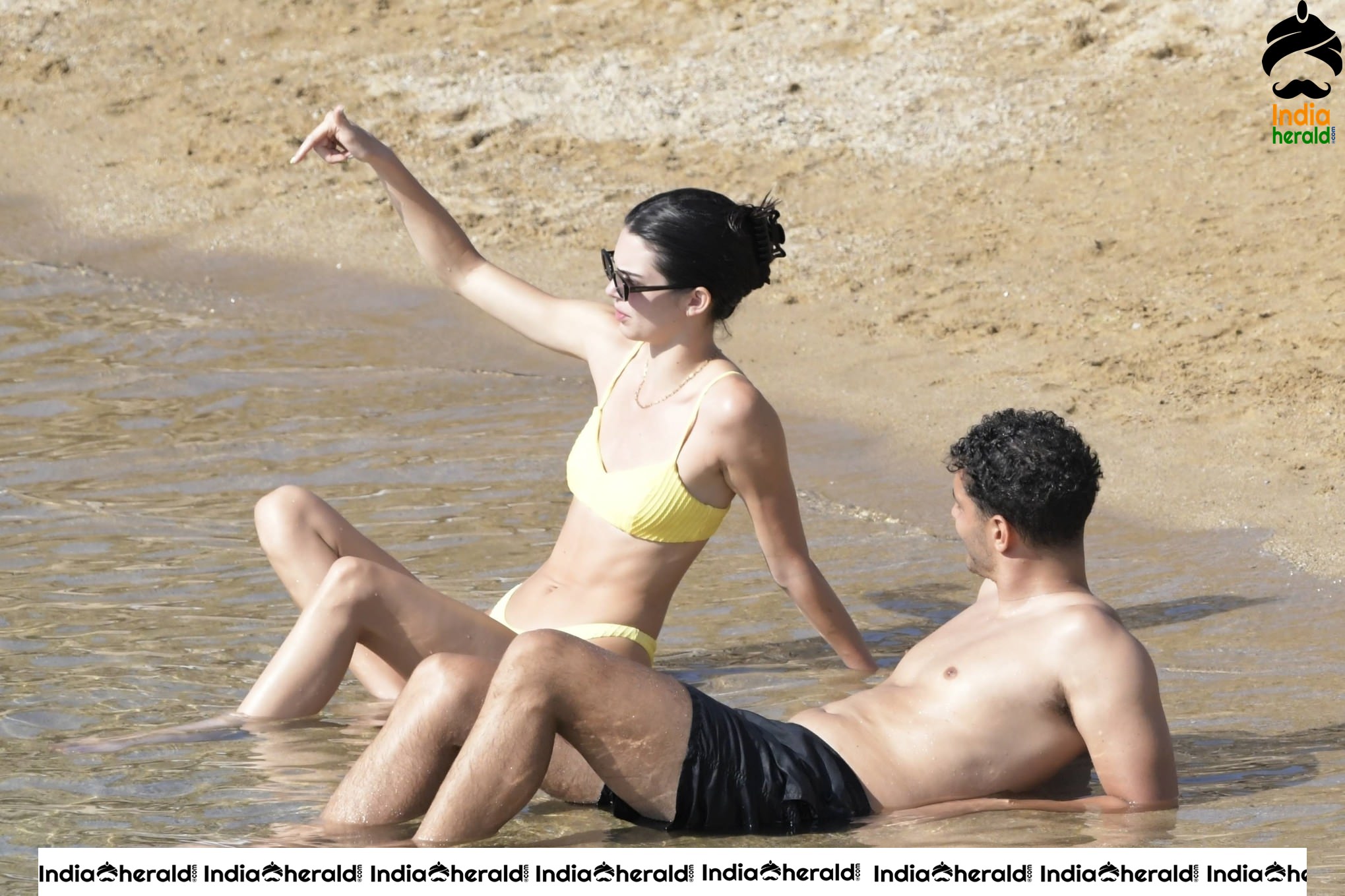 Kendall Jenner flaunts her Lean Hot Body in Bikini on the beach in Mykonos Set 3