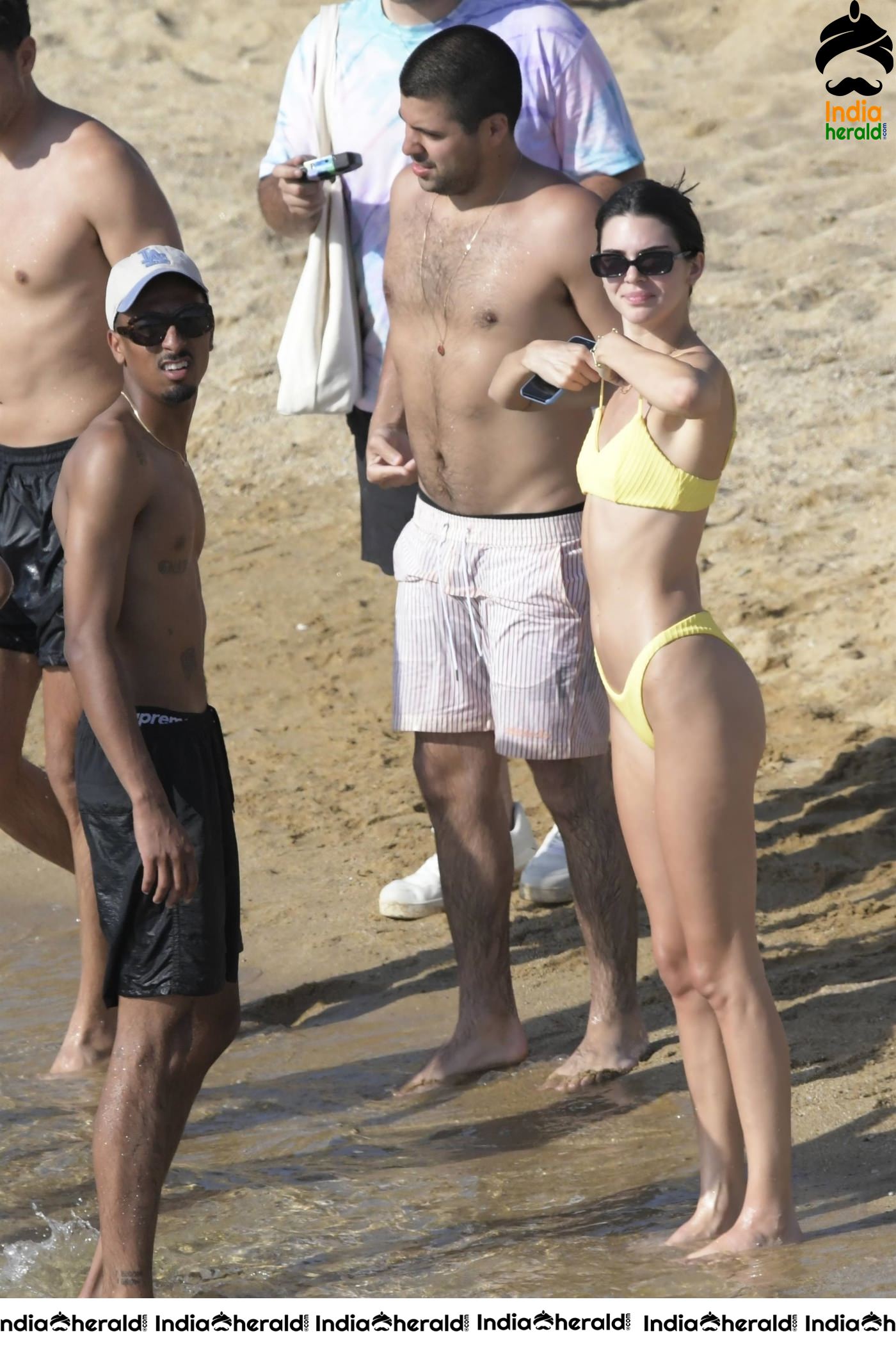 Kendall Jenner flaunts her Lean Hot Body in Bikini on the beach in Mykonos Set 3