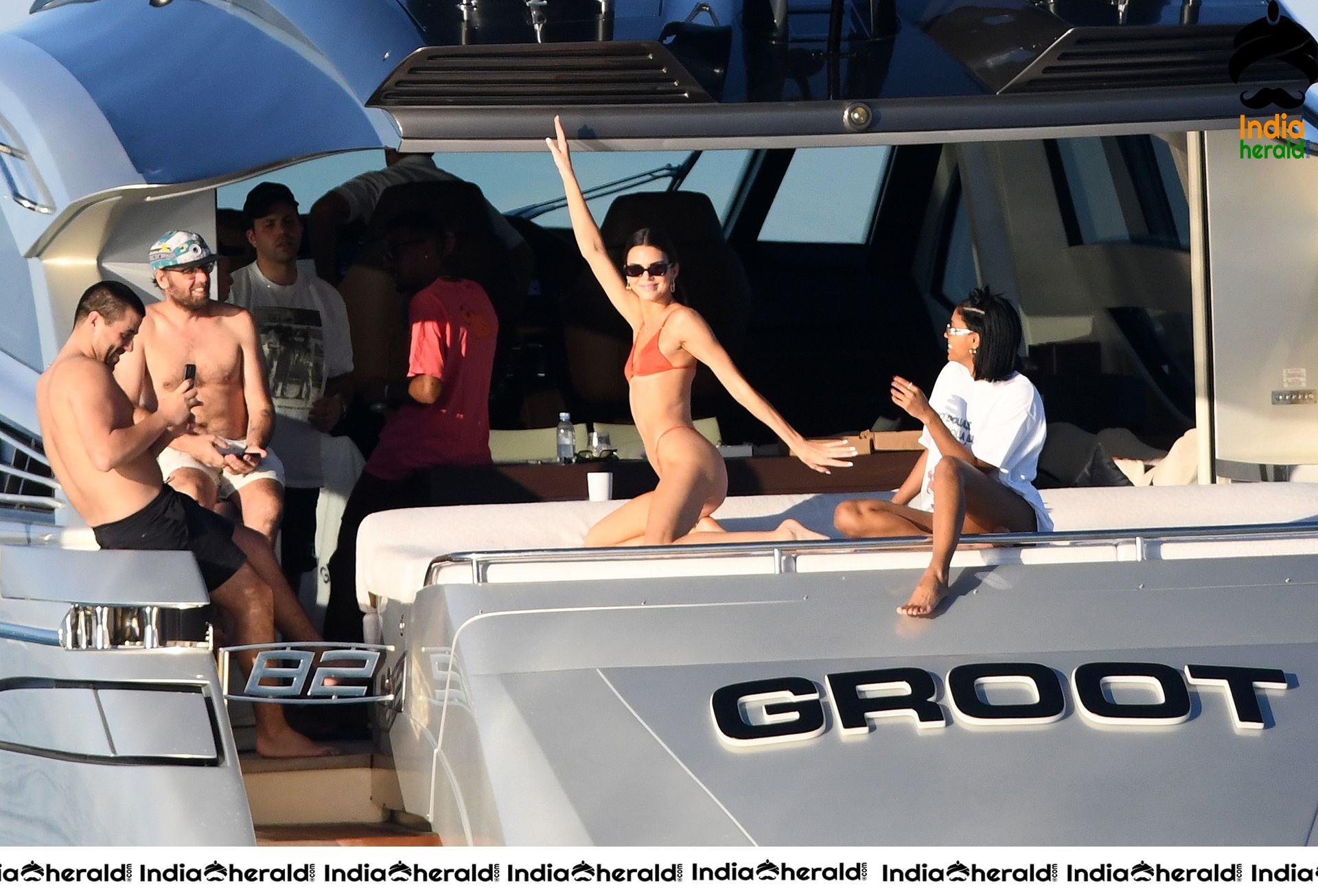 Kendall Jenner in a Bikini on a Yacht in Miami Set 1