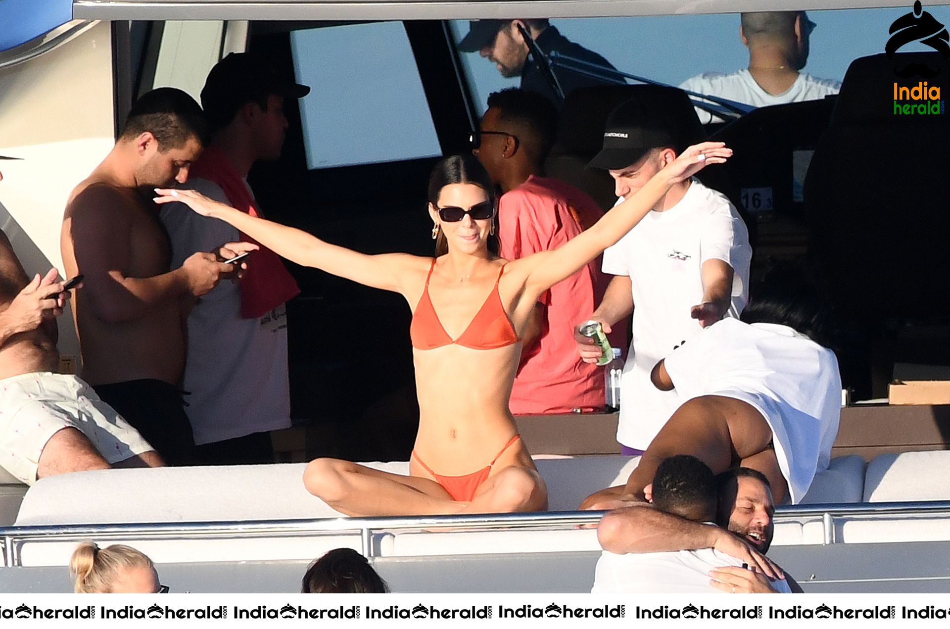 Kendall Jenner in a Bikini on a Yacht in Miami Set 2