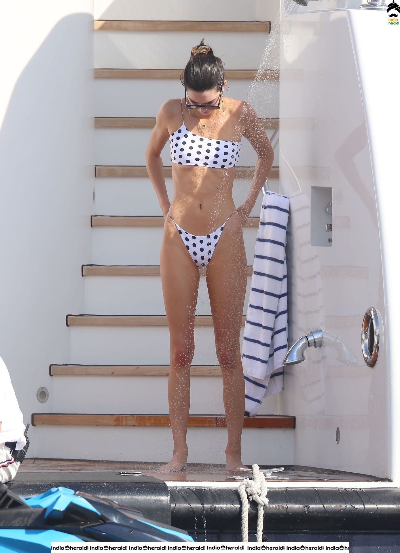 Kendall Jenner in a Polka Dotted Bikini in Monaco Set 2
