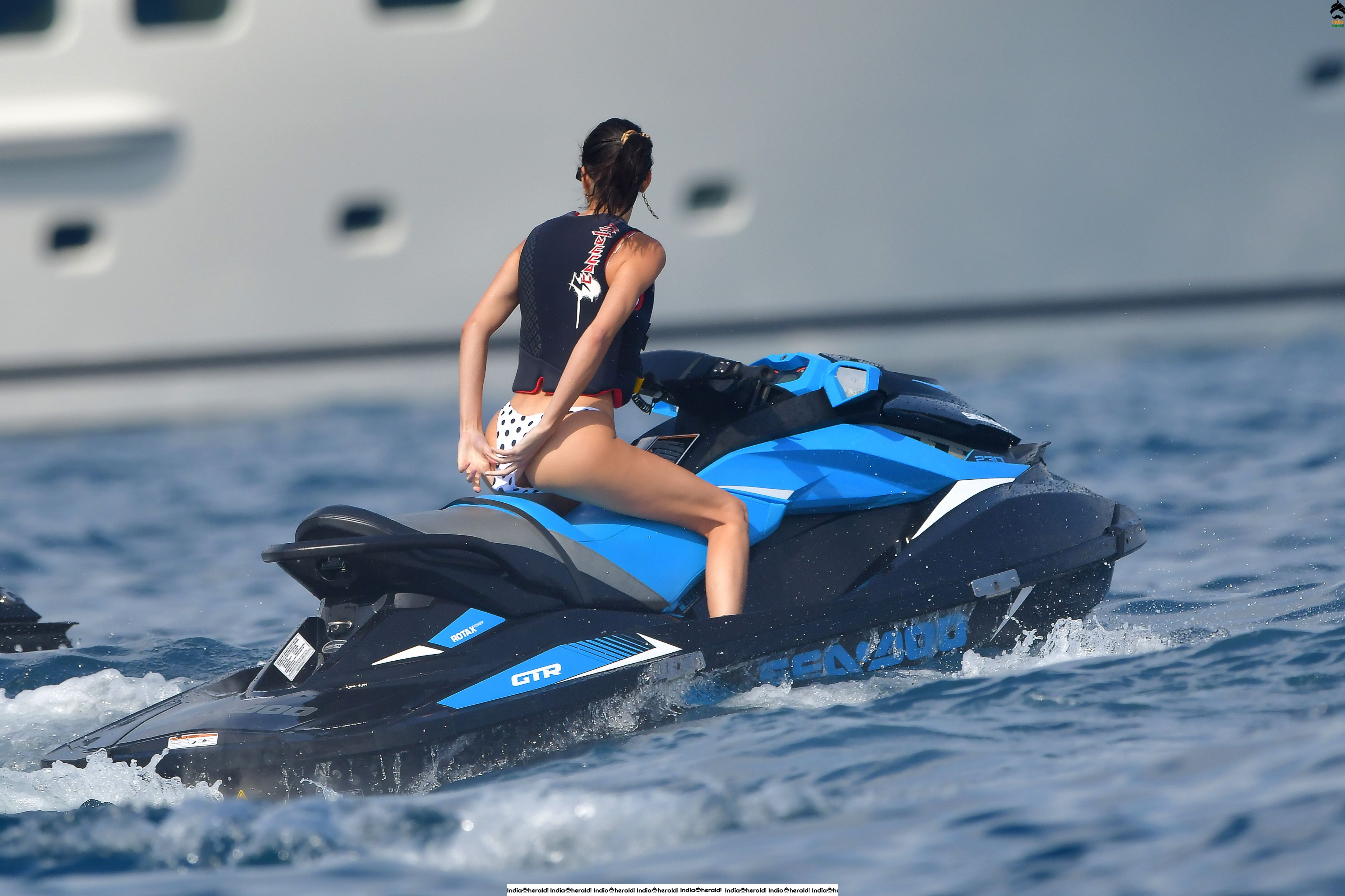 Kendall Jenner in a Polka Dotted Bikini in Monaco Set 2