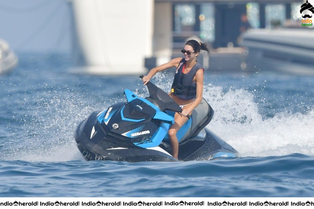 Kendall Jenner in a Polka Dotted Bikini in Monaco Set 2