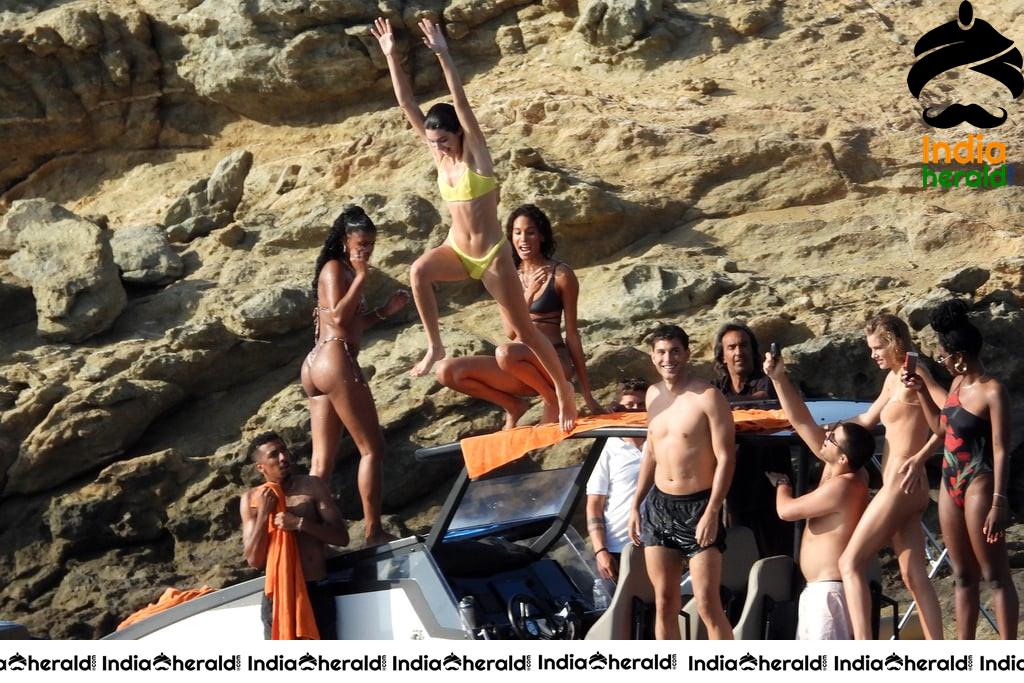 Kendall Jenner In Bikinis At A Beach In Mykonos