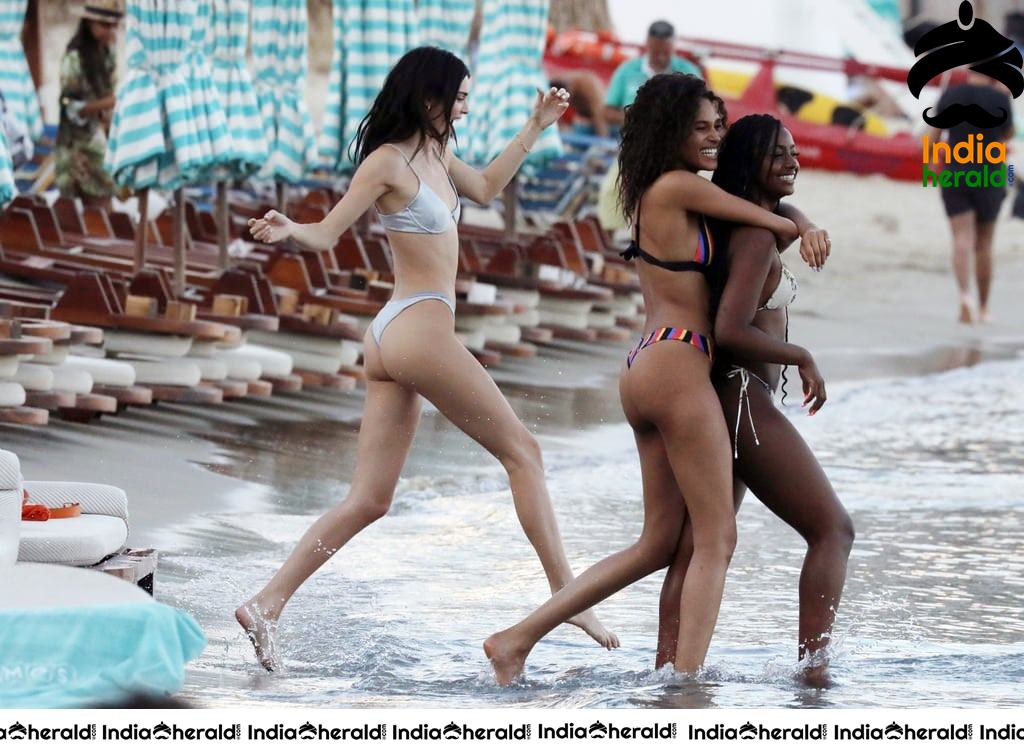 Kendall Jenner In Bikinis At A Beach In Mykonos