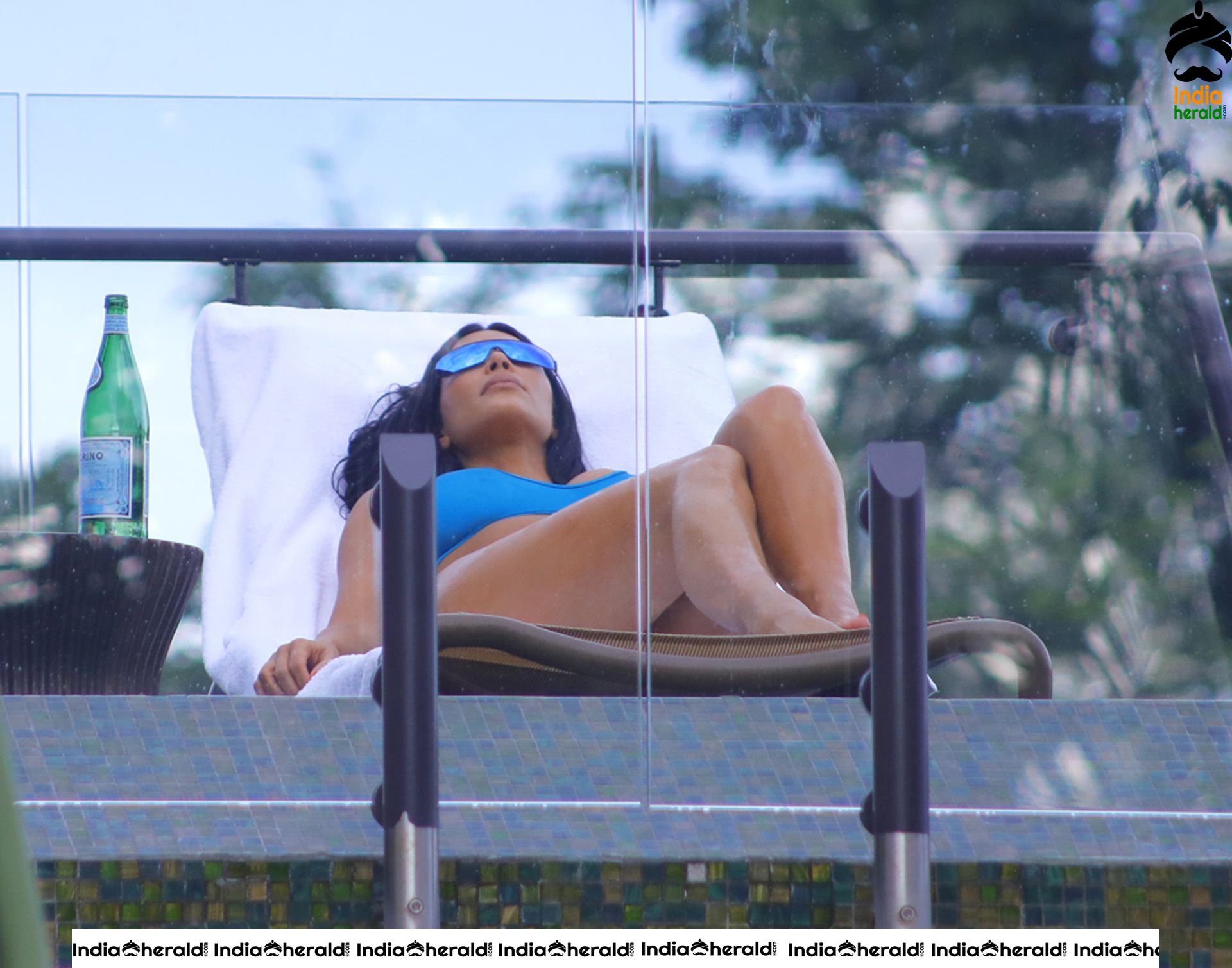 Kim Kardashian wears an electric blue bikini on vacation in Costa Rica
