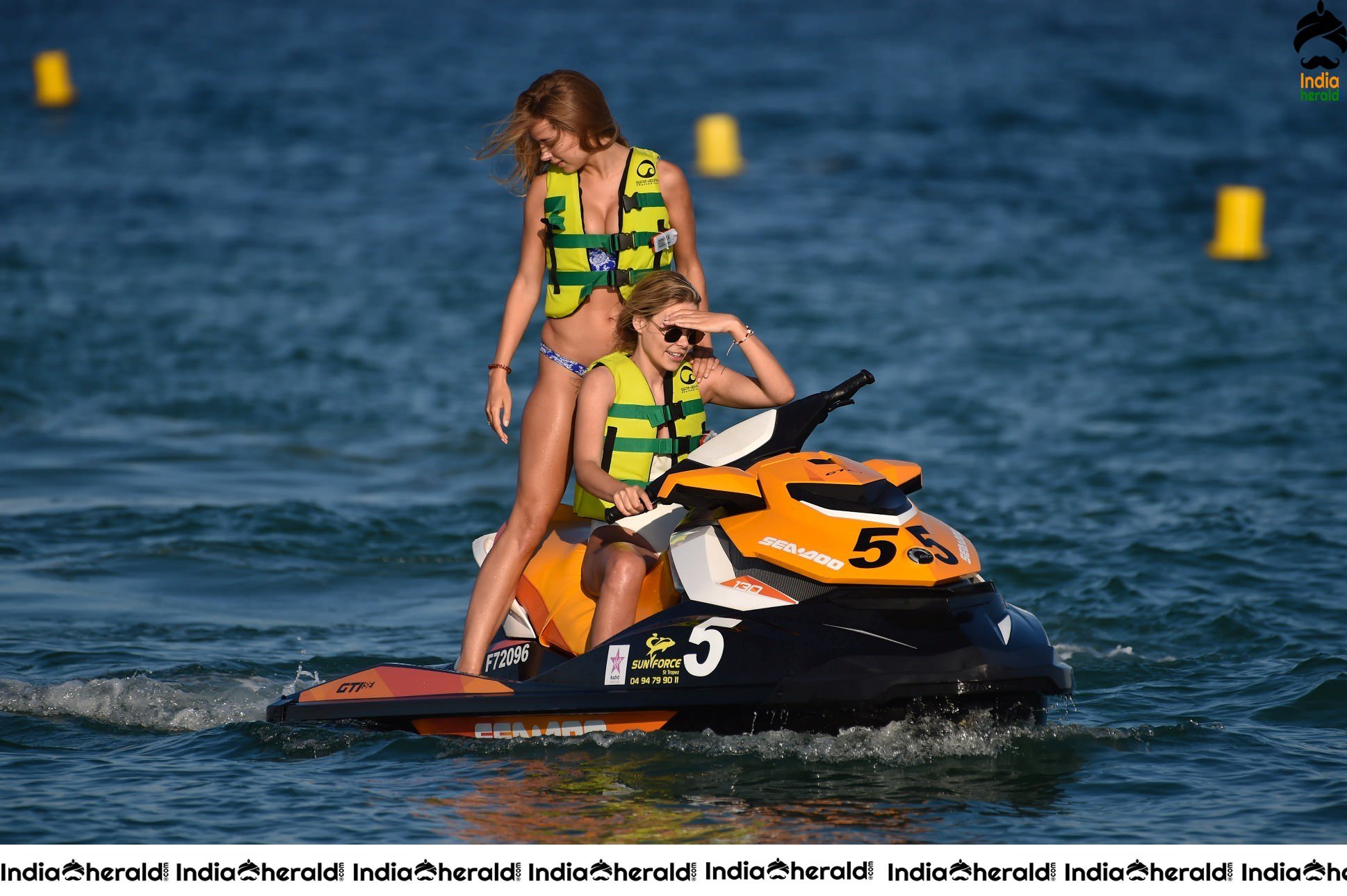 Kimberley Garner in Bikini and riding on a jet ski at St Tropez Set 1