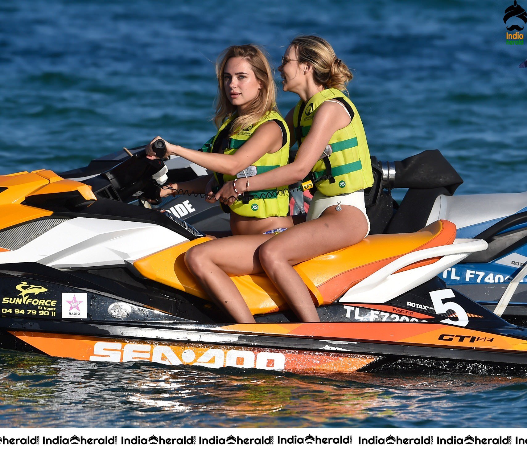 Kimberley Garner in Bikini and riding on a jet ski at St Tropez Set 1