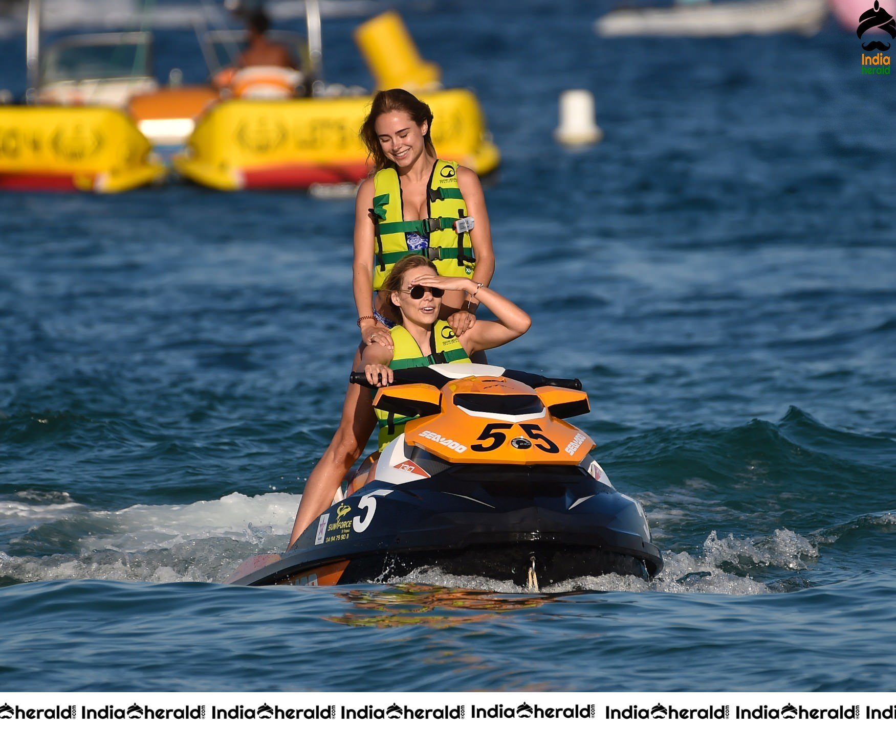 Kimberley Garner in Bikini and riding on a jet ski at St Tropez Set 1