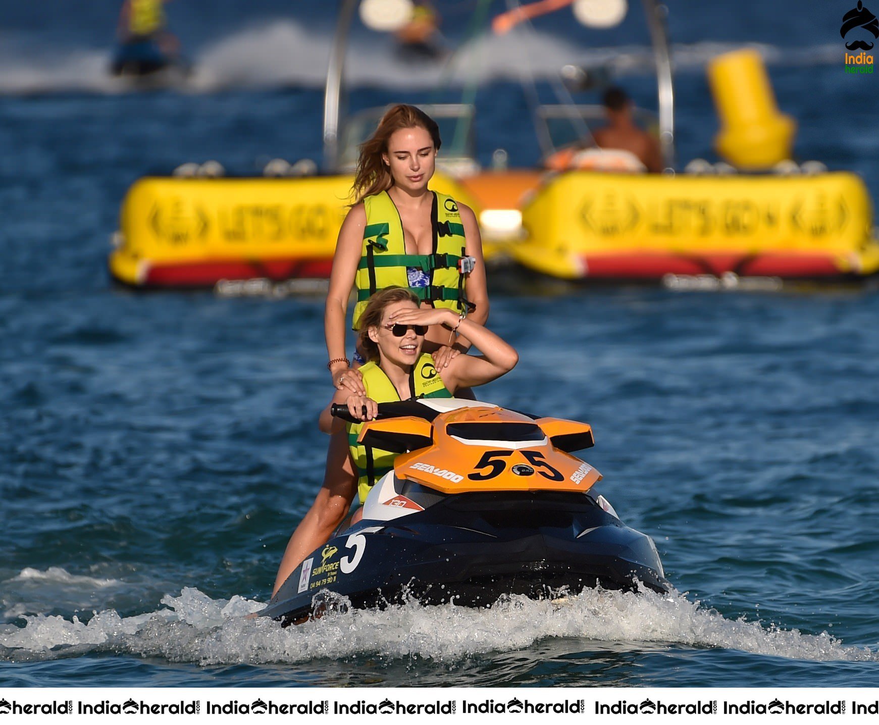 Kimberley Garner in Bikini and riding on a jet ski at St Tropez Set 1