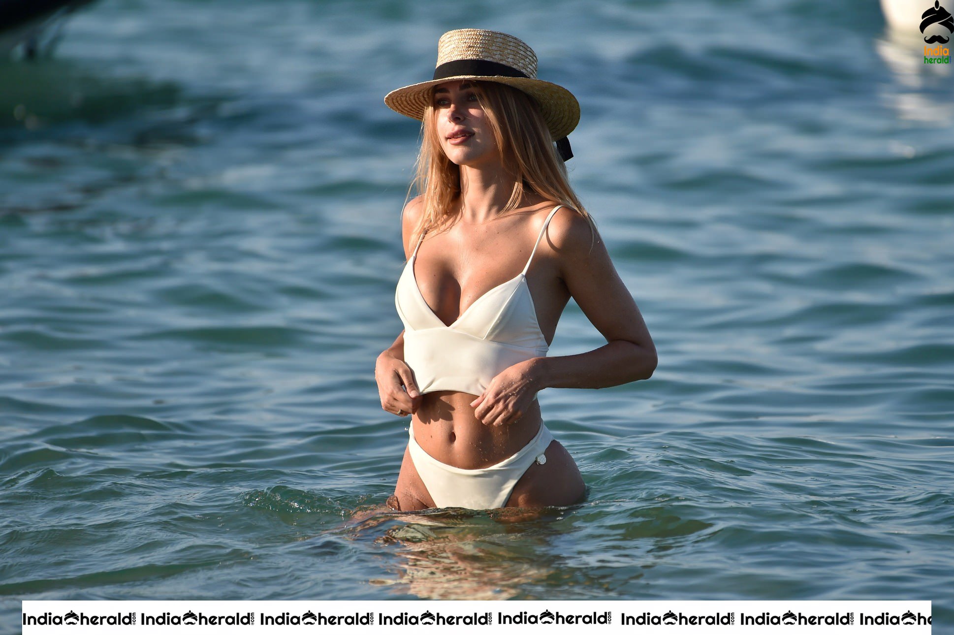 Kimberley Garner in Bikini on the beach in St Tropez Set 1