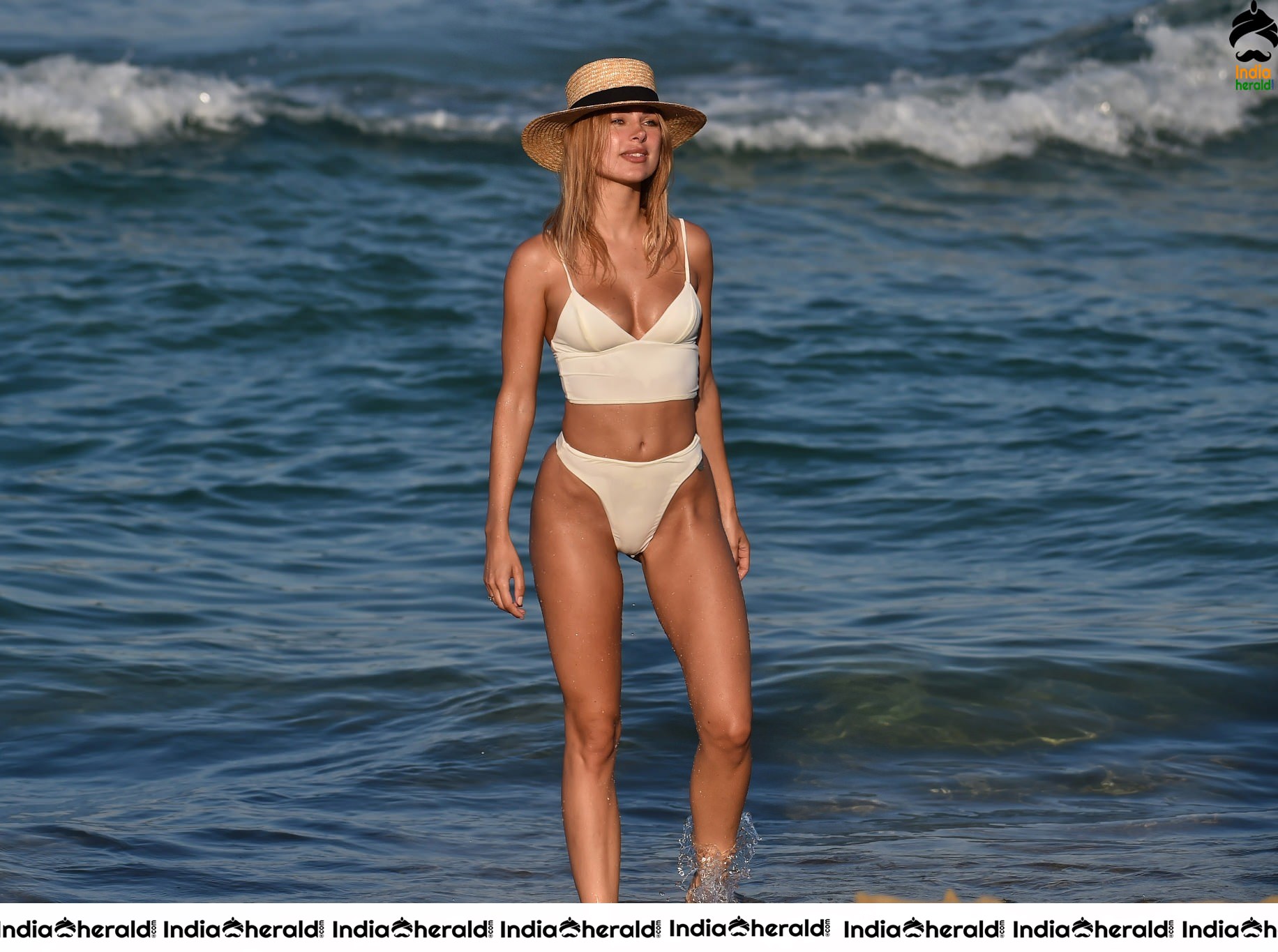 Kimberley Garner in Bikini on the beach in St Tropez Set 1