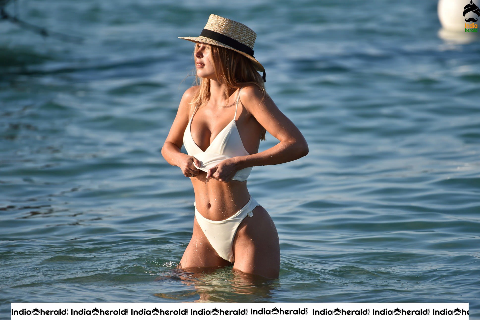 Kimberley Garner in Bikini on the beach in St Tropez Set 1
