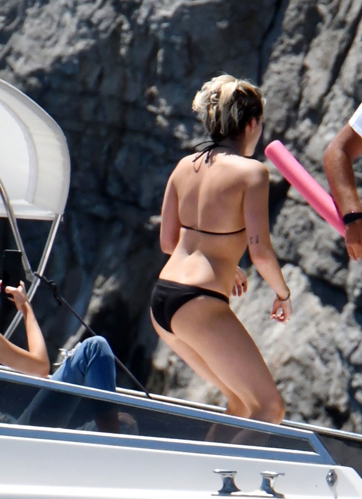 Kristen Skewart In A Bikini On A Yacht In Italy Set 1