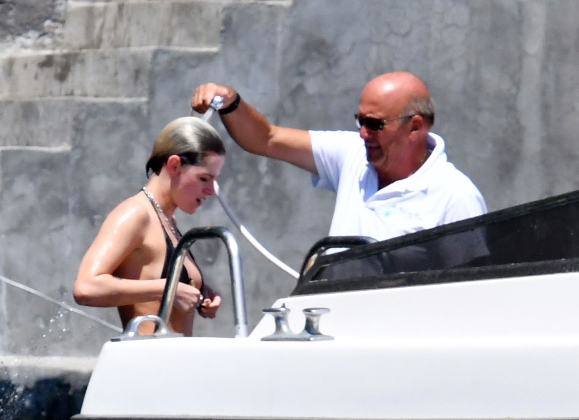 Kristen Skewart In A Bikini On A Yacht In Italy Set 2