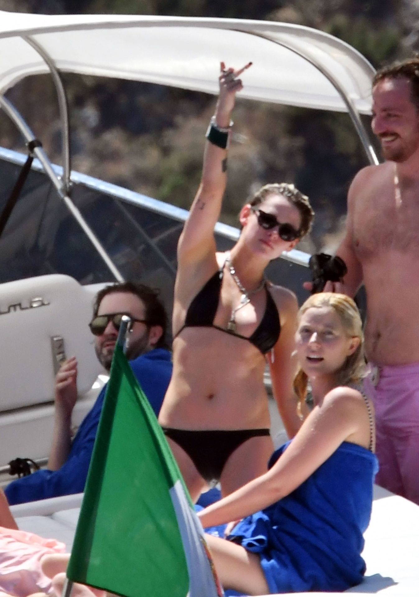 Kristen Skewart In A Bikini On A Yacht In Italy Set 2