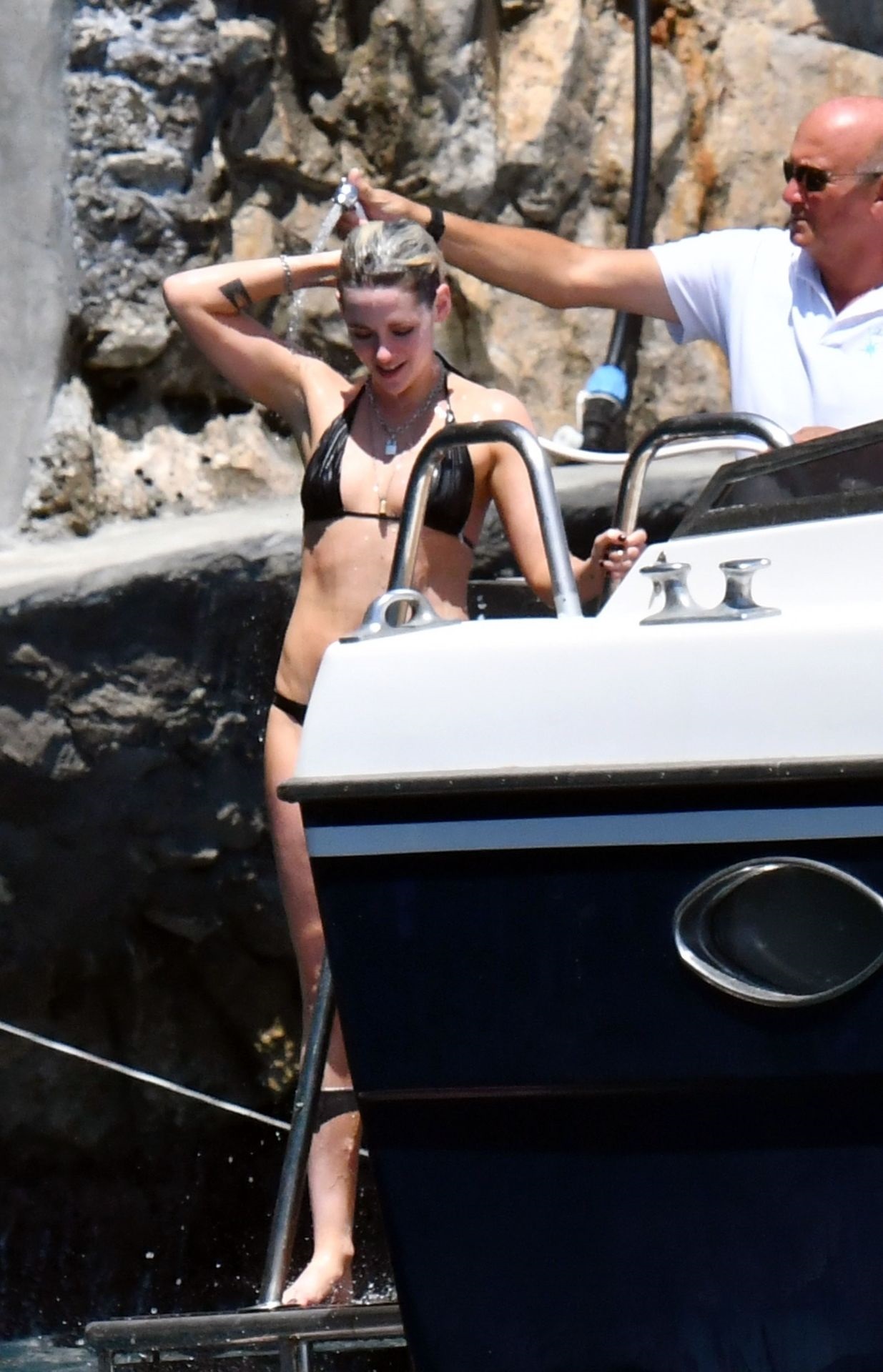 Kristen Skewart In A Bikini On A Yacht In Italy Set 3