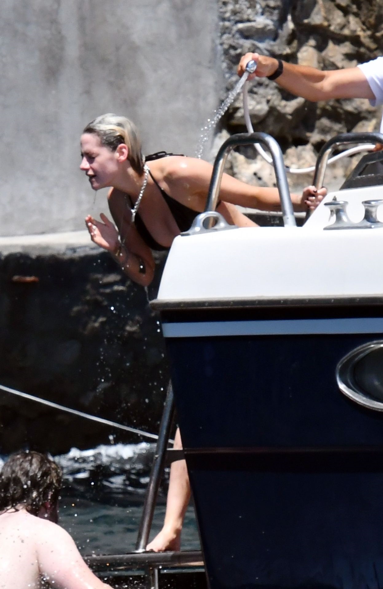 Kristen Skewart In A Bikini On A Yacht In Italy Set 3