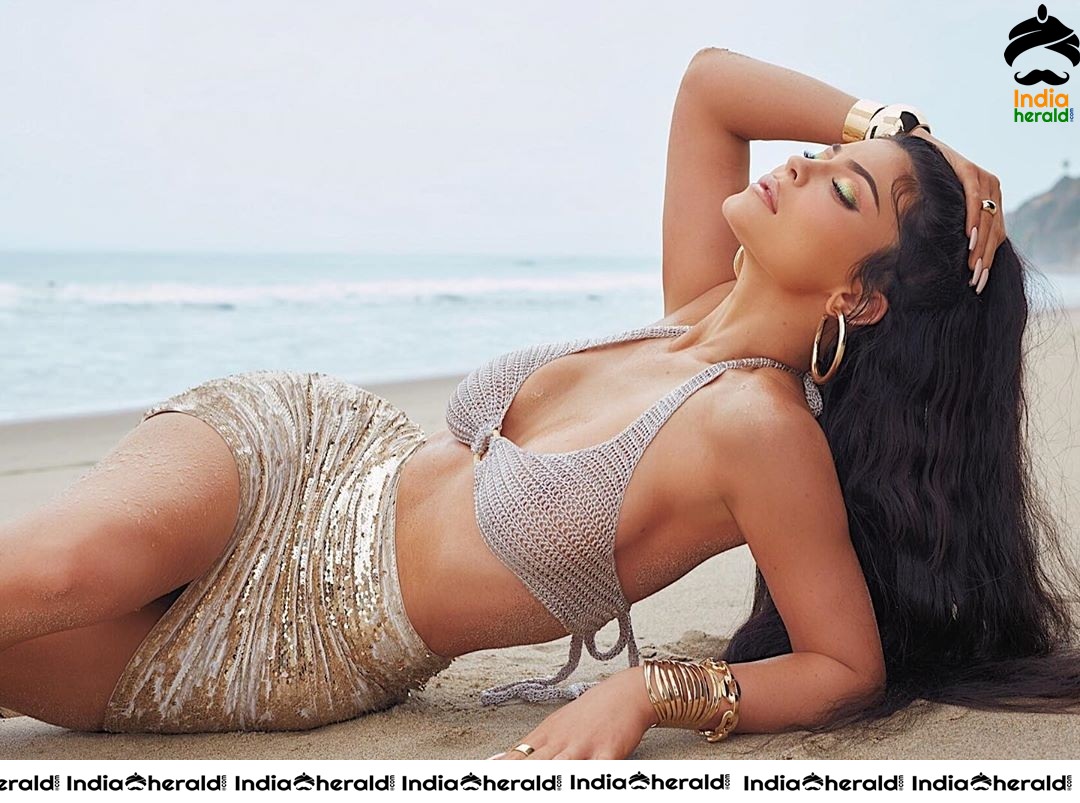 Kylie Jenner At the Sea Collection Photoshoot
