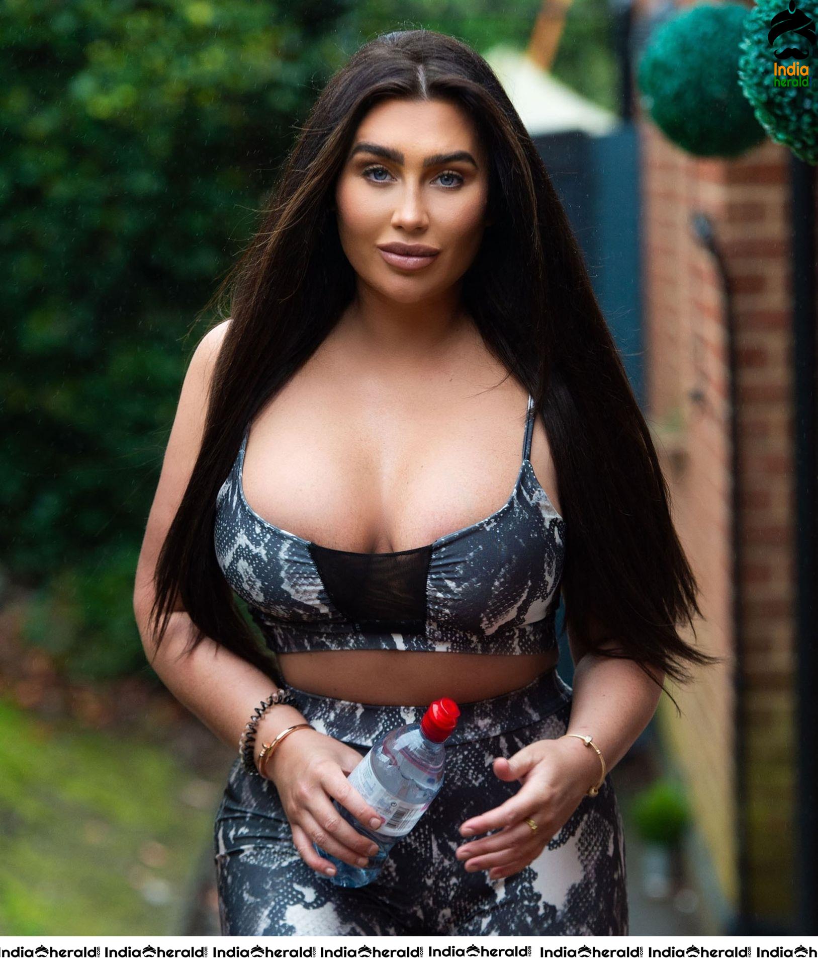 Lauren Goodger flaunts her Big assets as she head out for an exercise session